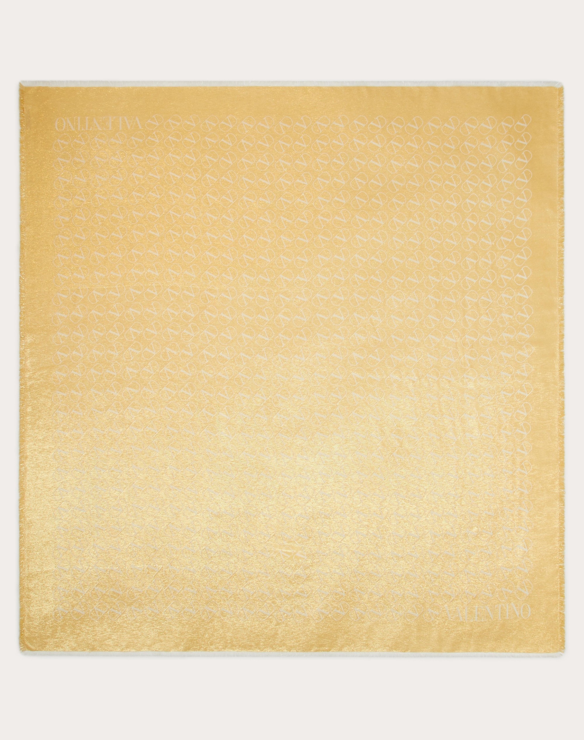 VLOGO SIGNATURE JACQUARD SHAWL IN SILK, CASHMERE AND LUREX 140X140 - 1
