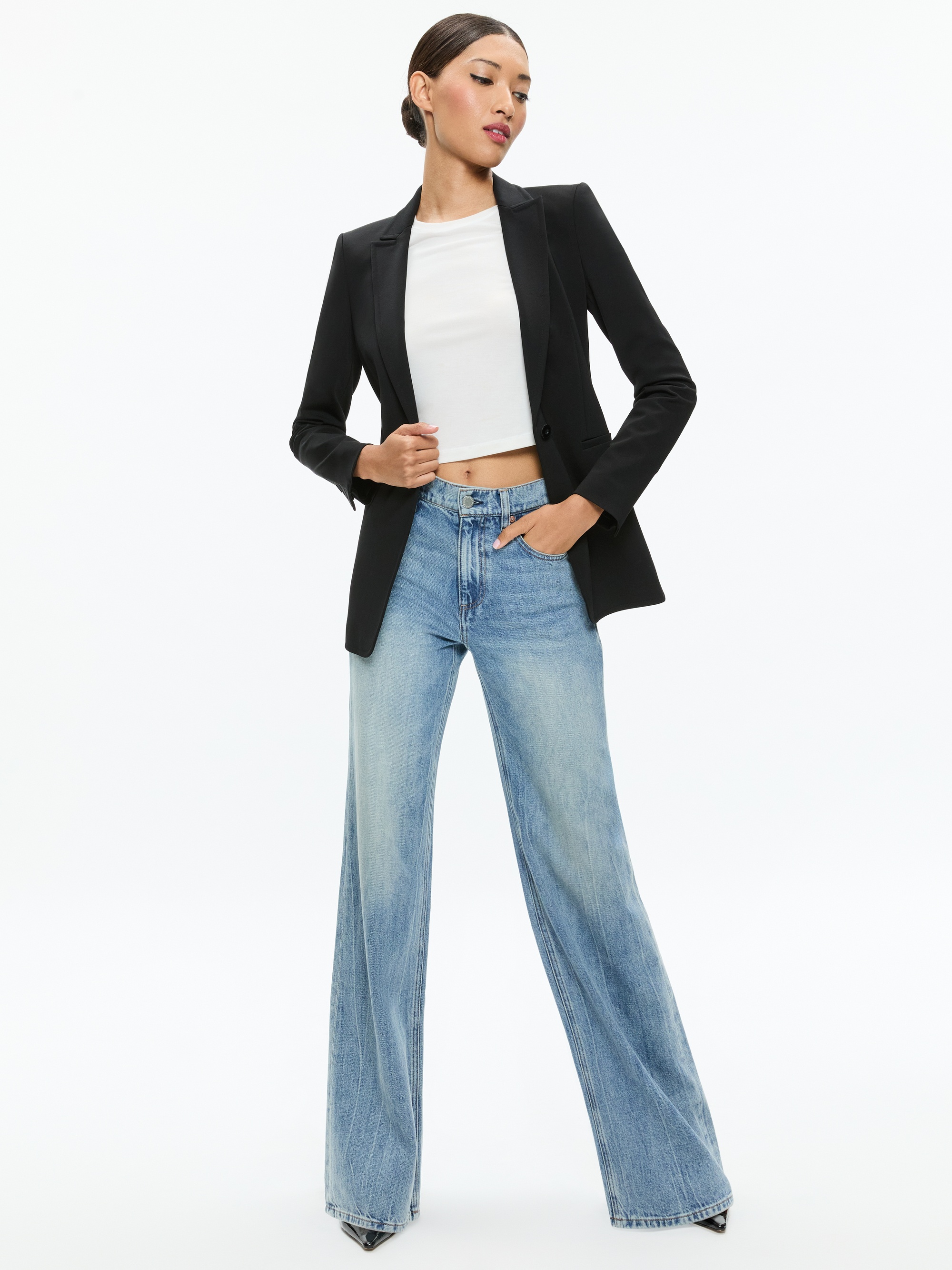BREANN LONG FITTED BLAZER - 5