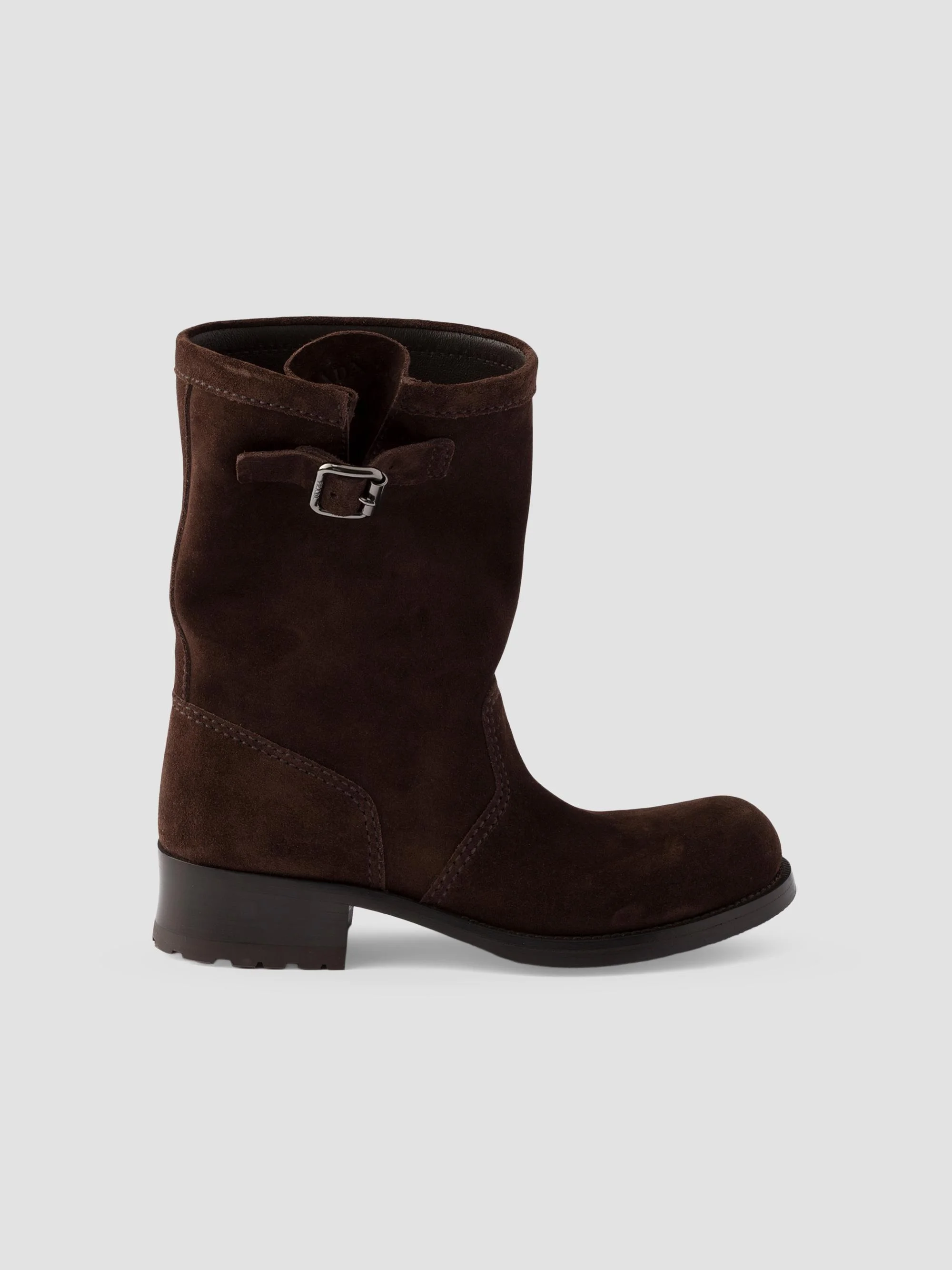 Women's Suede Mid-Calf Boots - Brown - 1