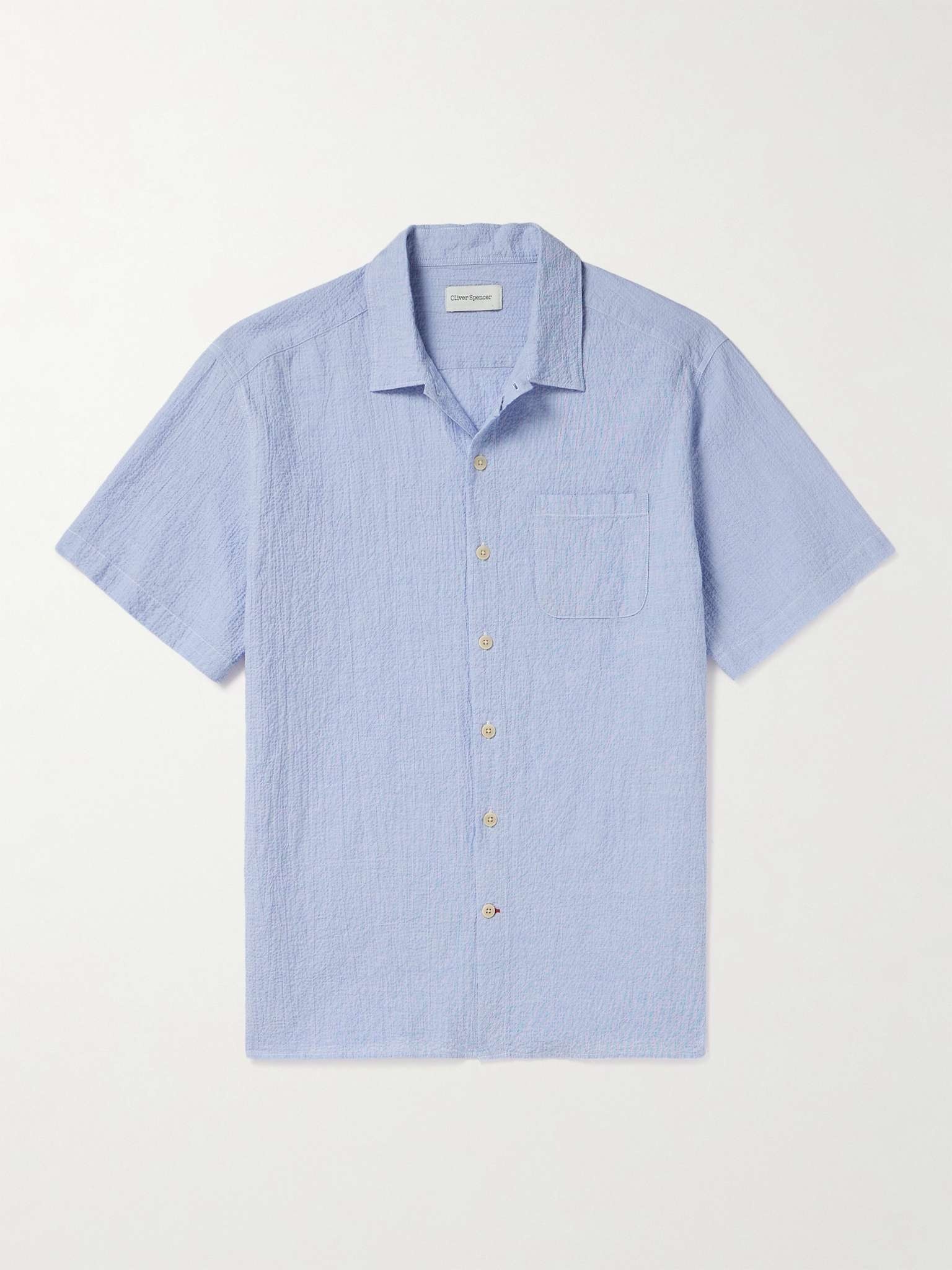 Riviera Cotton-Blend Seersucker Shirt - 1