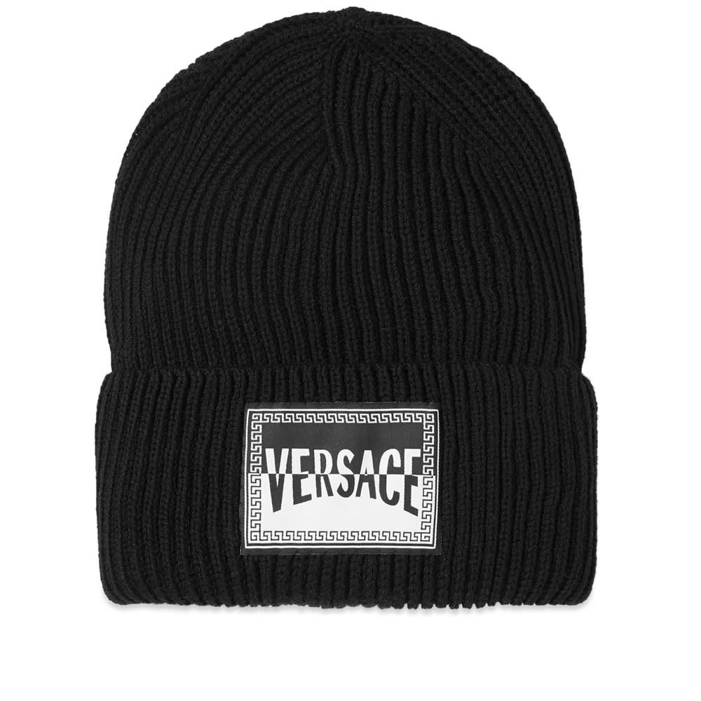 Versace Logo Embroidered Beanie - 1