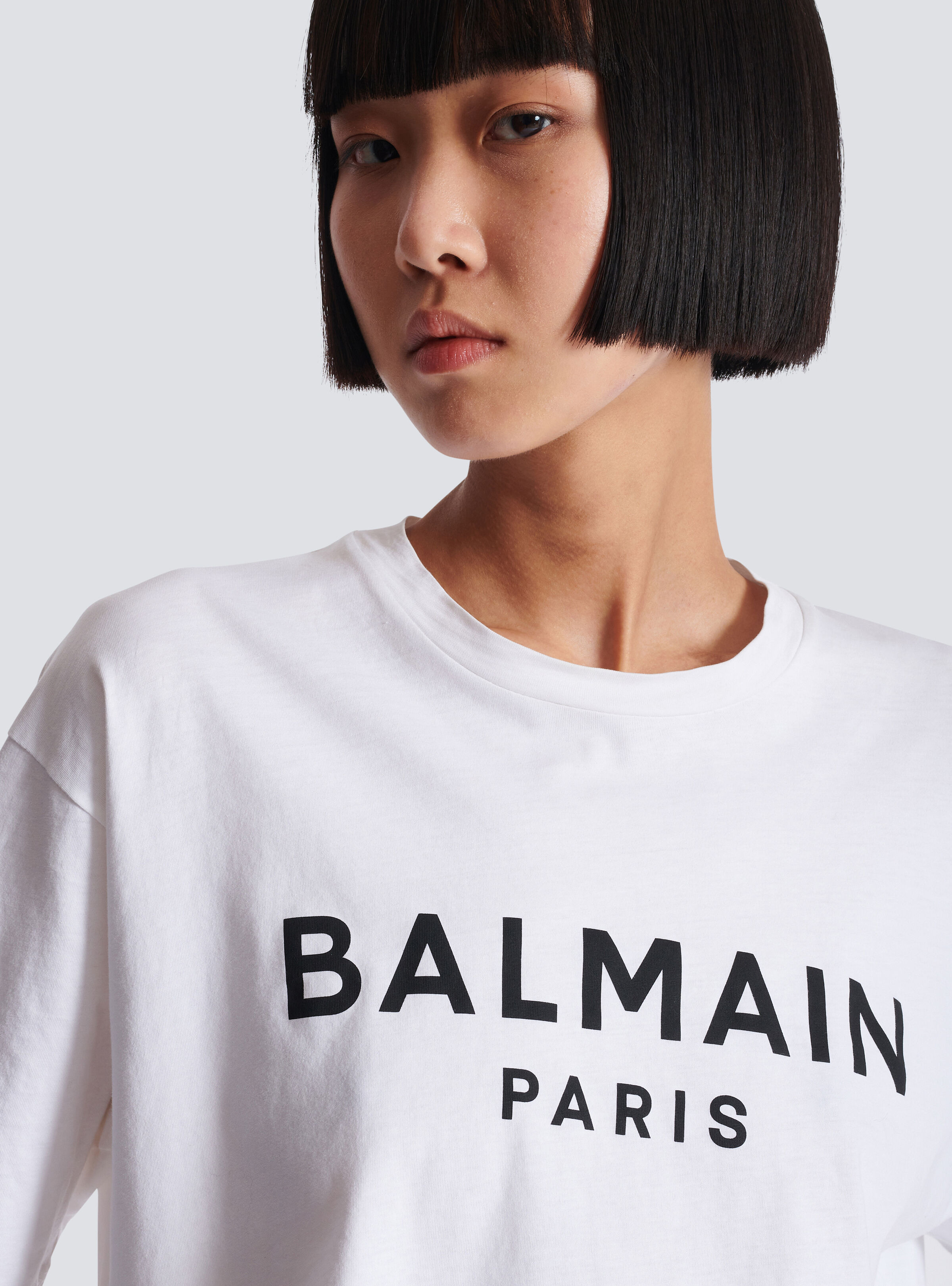 T-shirt with Balmain Paris print - 7
