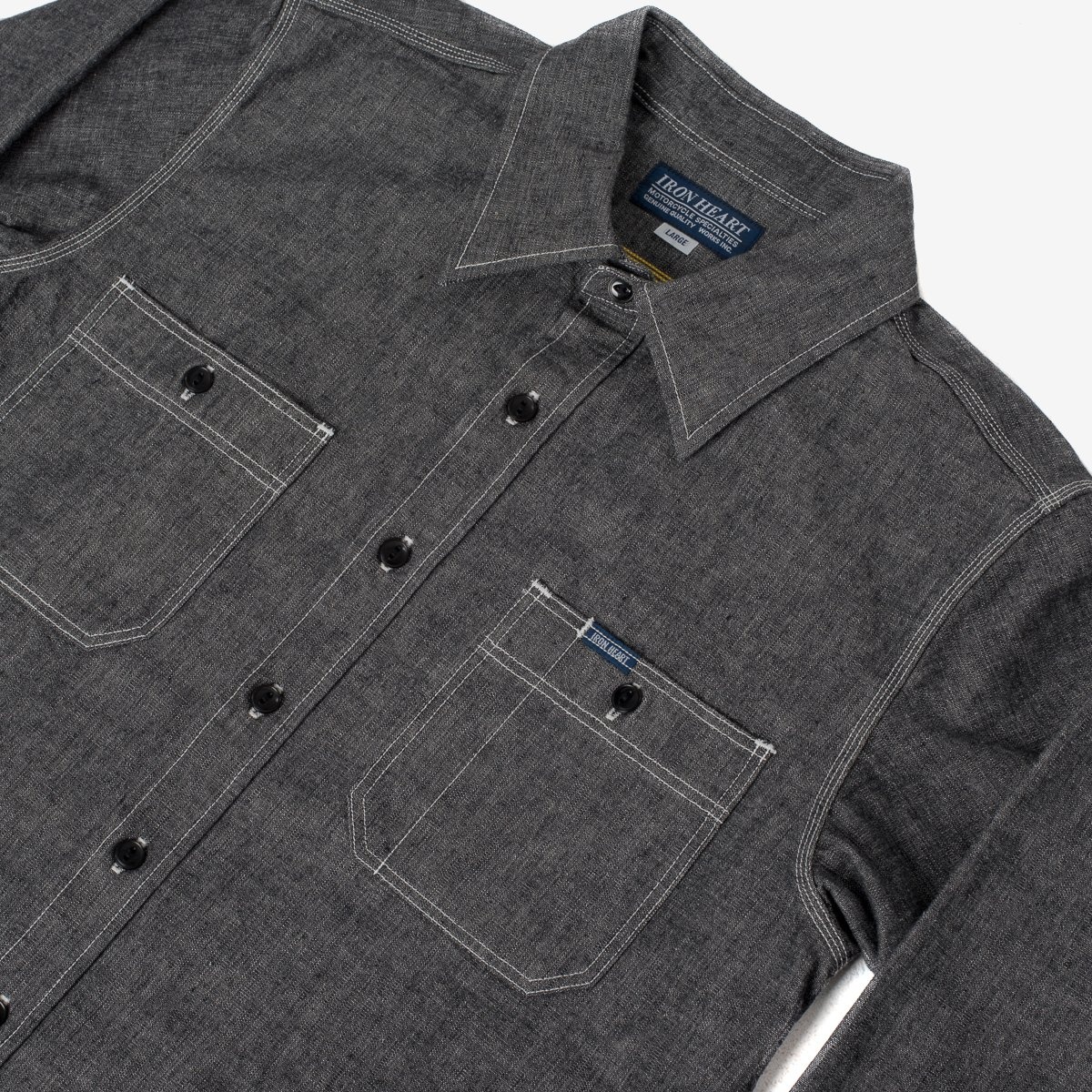 10oz Selvedge Chambray Work Shirt - Black - 6