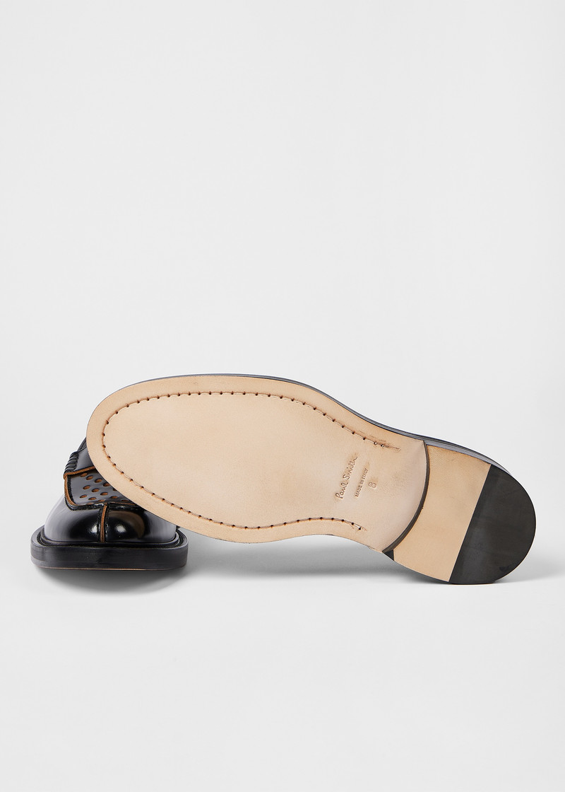Black Leather 'Rossini' Loafers 4