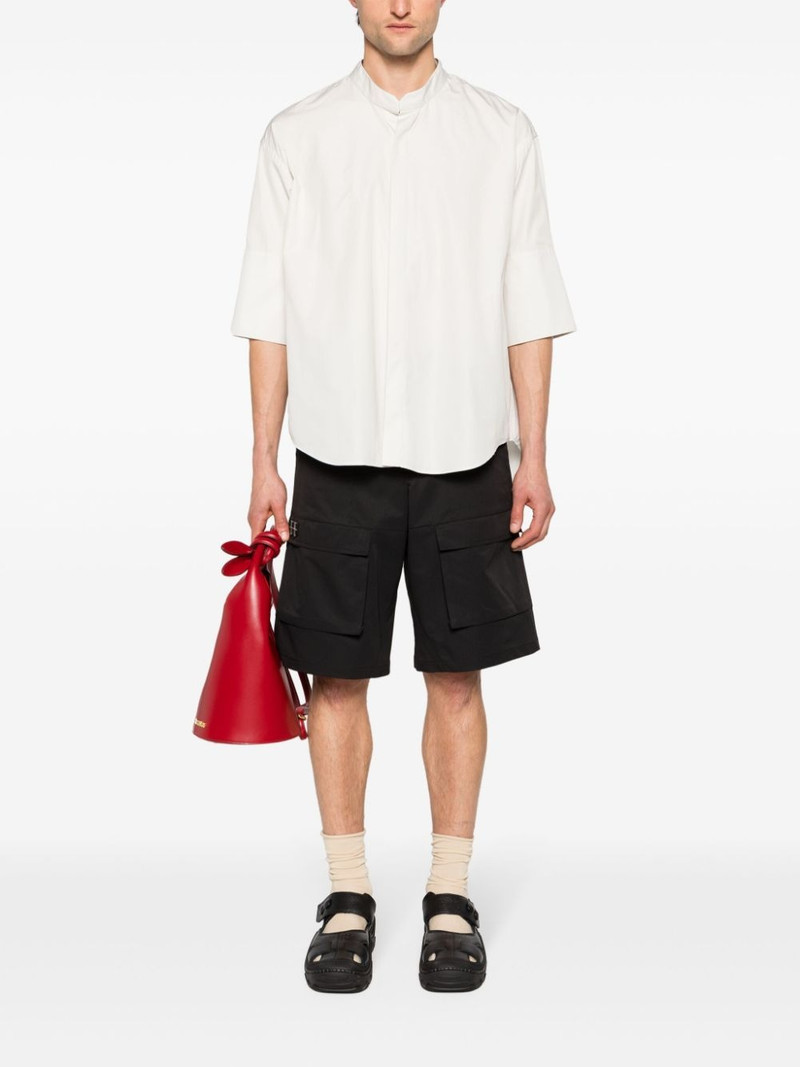 AMI Paris band-collar cotton shirt outlook