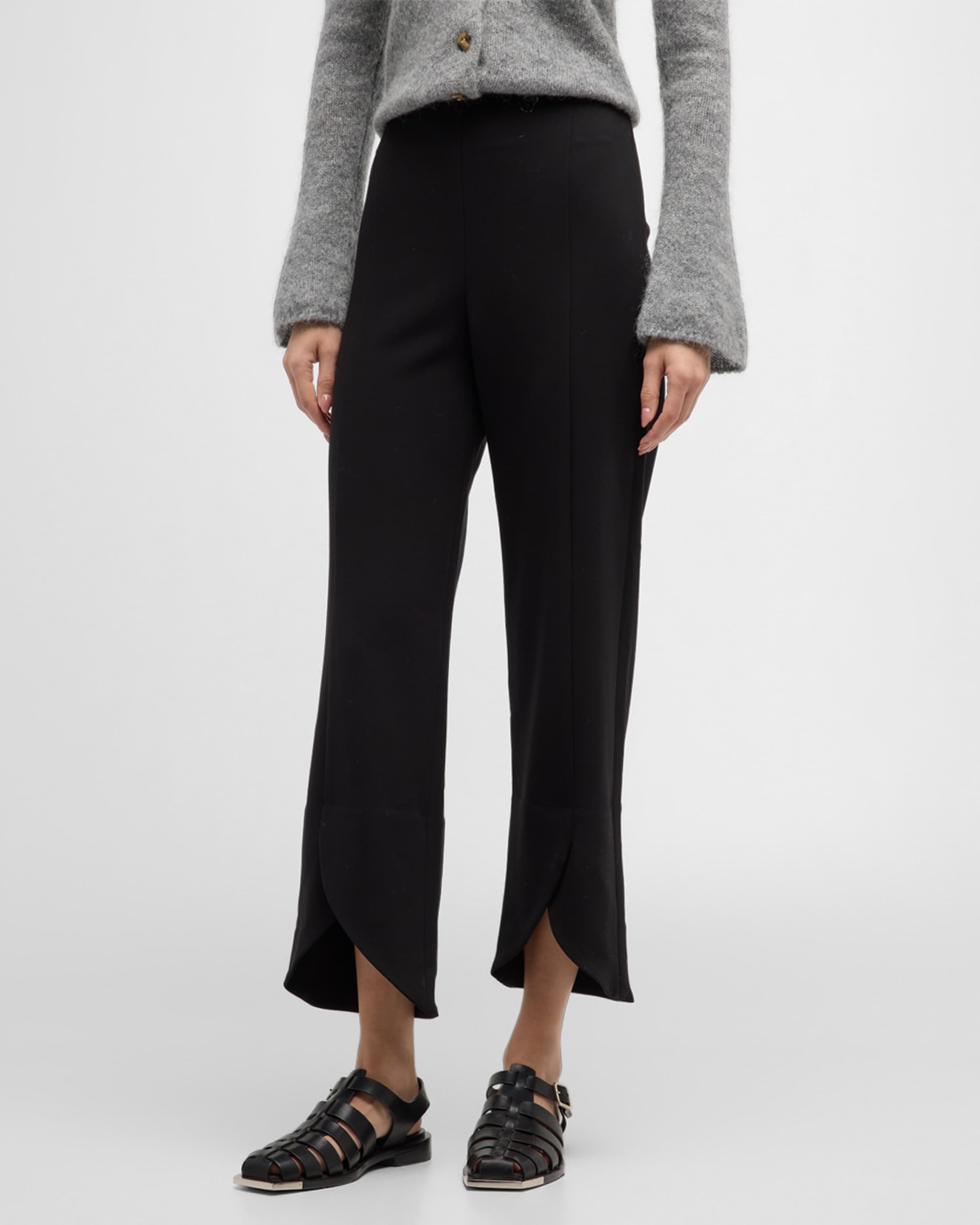 Normann Cropped Tulip-Hem Straight-Leg Pants - 2