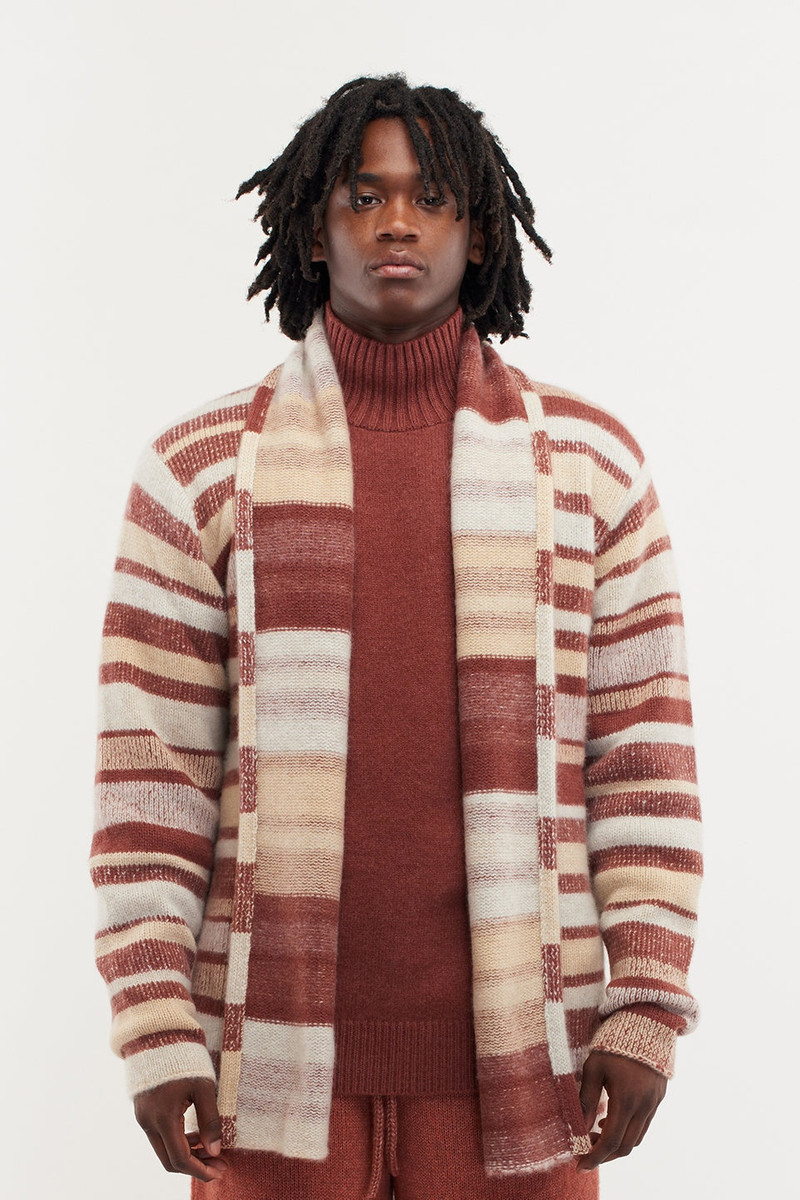 The Elder Statesman STRIPE ITALY SMOKING JACKET outlook