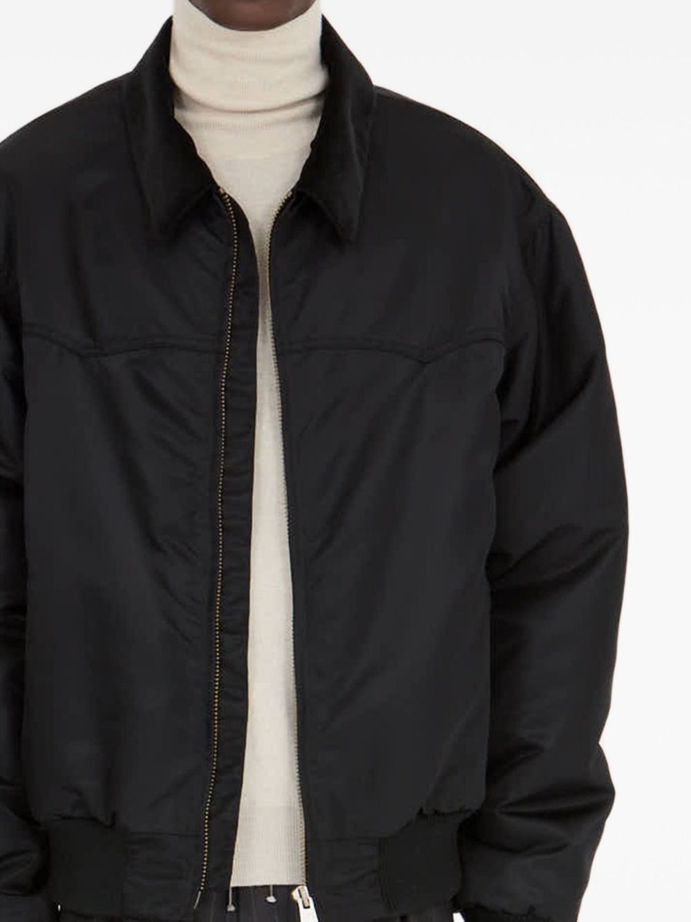 zip-up cutaway-collar jacket - 5