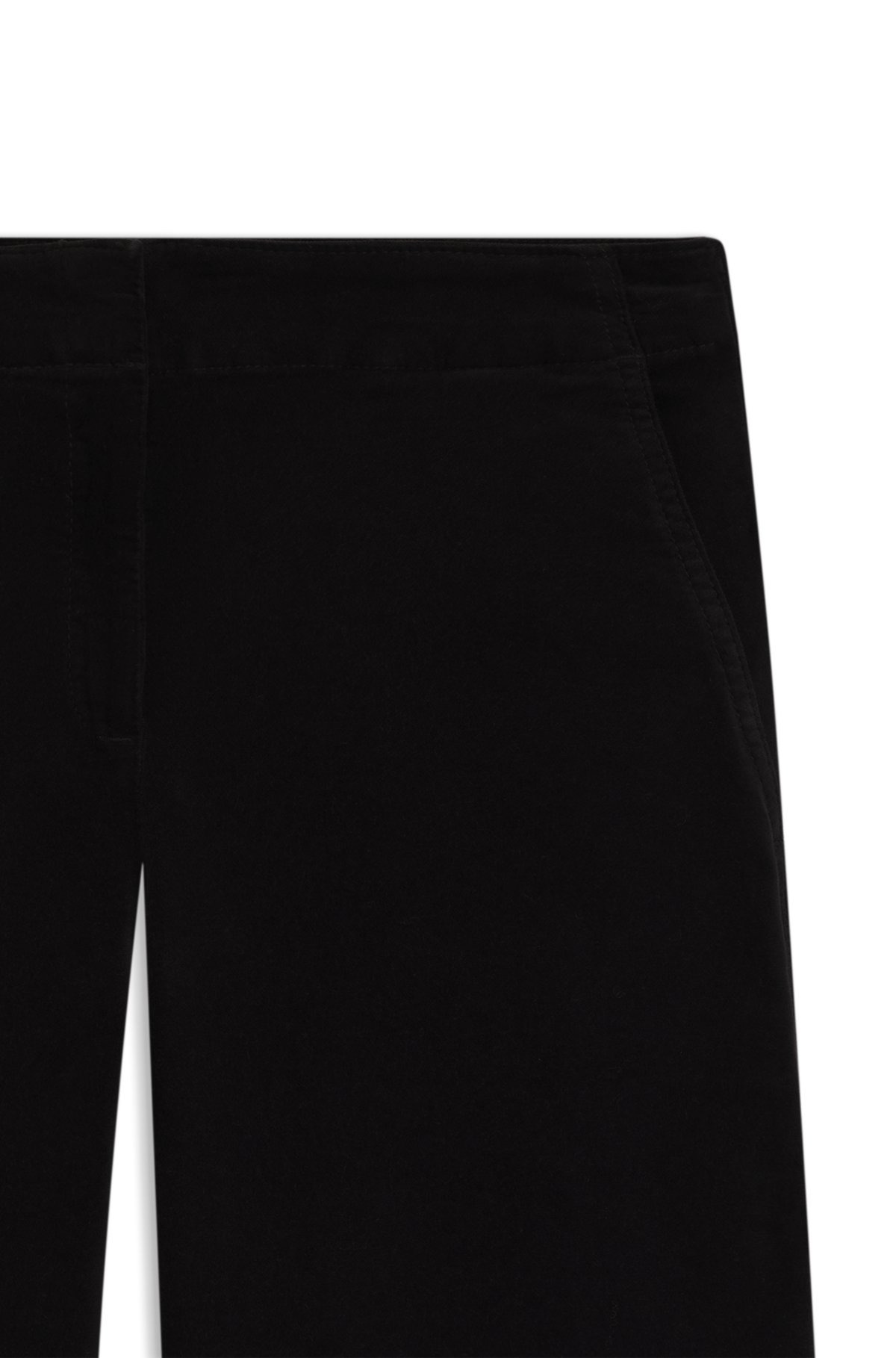 STRAIGHT-LEG TROUSERS IN STRETCH-COTTON VELVET - 6