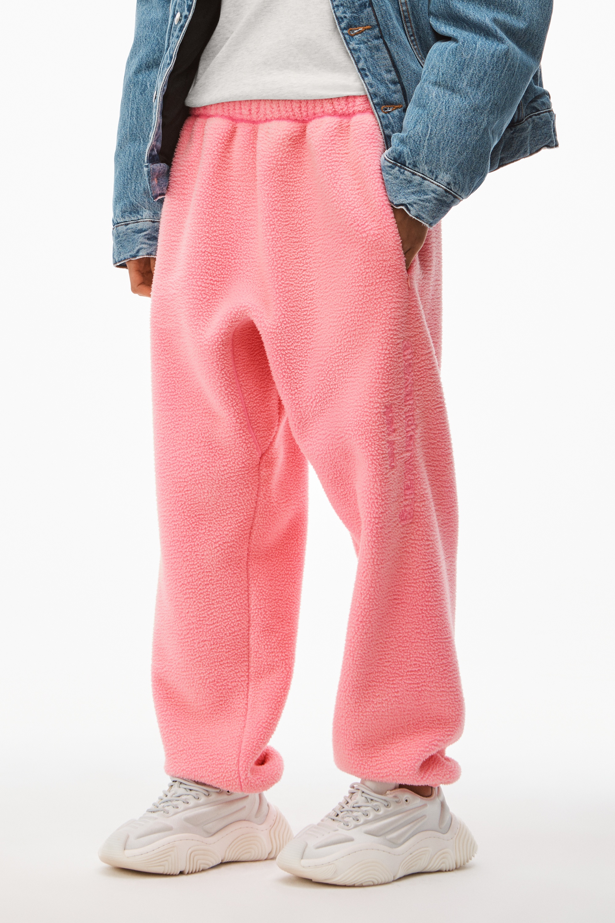 EMBOSSED LOGO SWEATPANT IN TEDDY FLEECE - 3