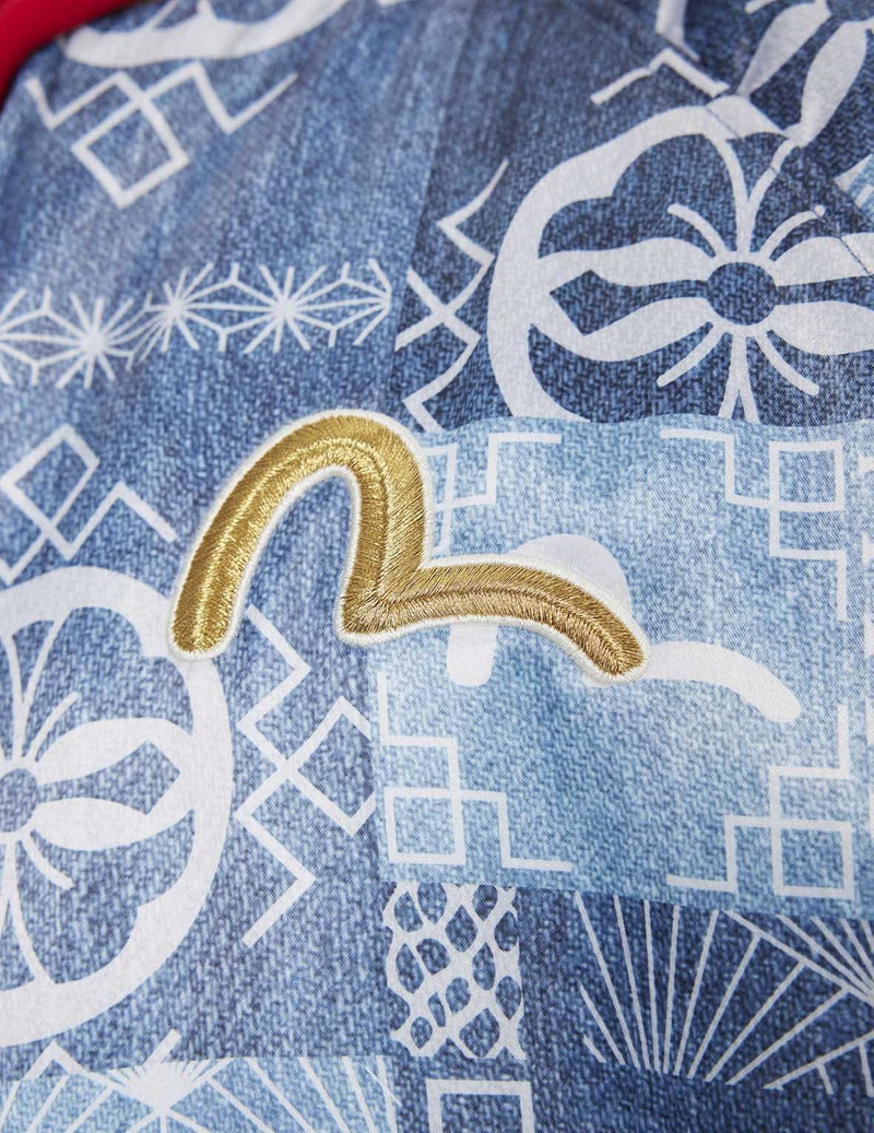 Soaring Snake Embroidery and Traditional Japanese Totem Prints Reversible Relax Fit Souvenir Jacket 14