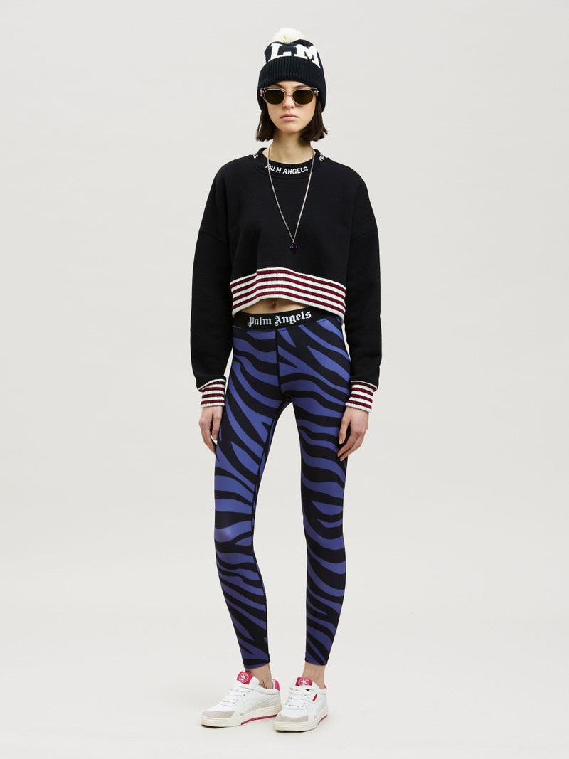 Palm Angels ZEBRA PRINT CLASSIC LOGO LEGGINS outlook