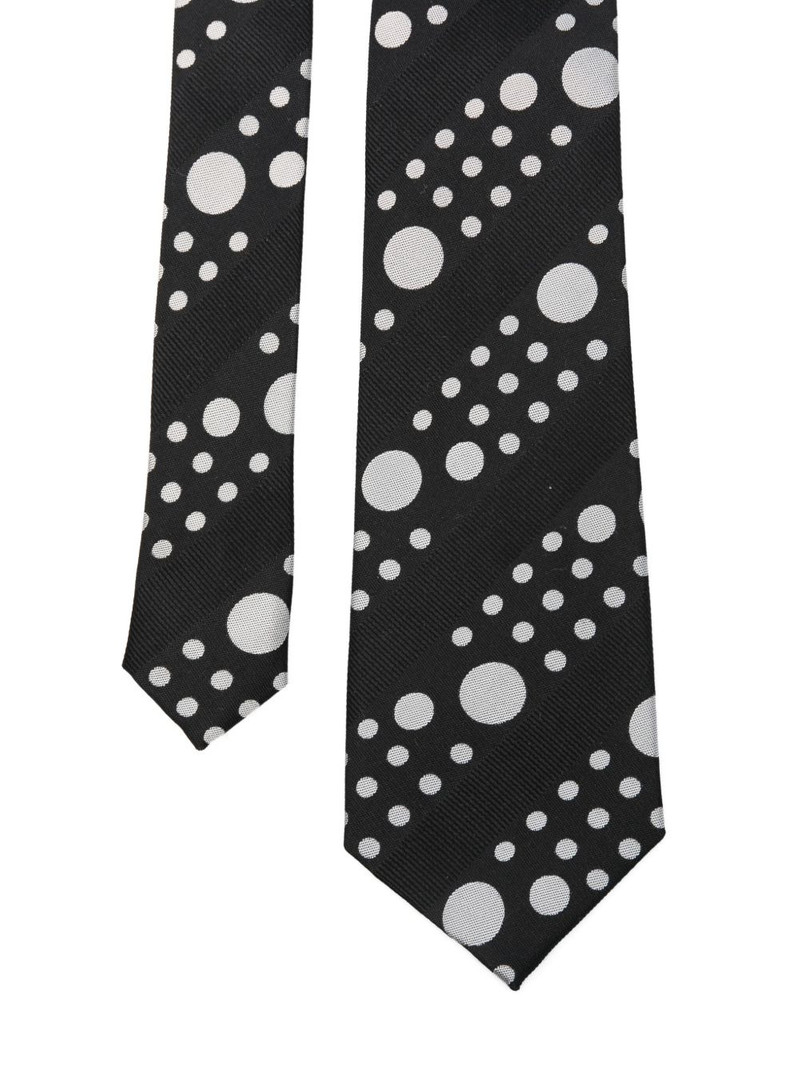 Yohji Yamamoto polka-dot silk tie outlook