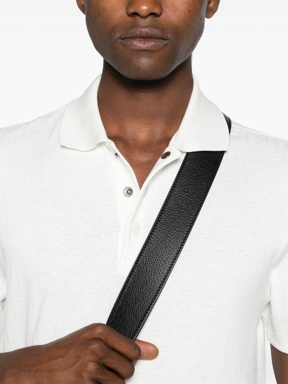 FF-pattern cotton polo shirt - 5