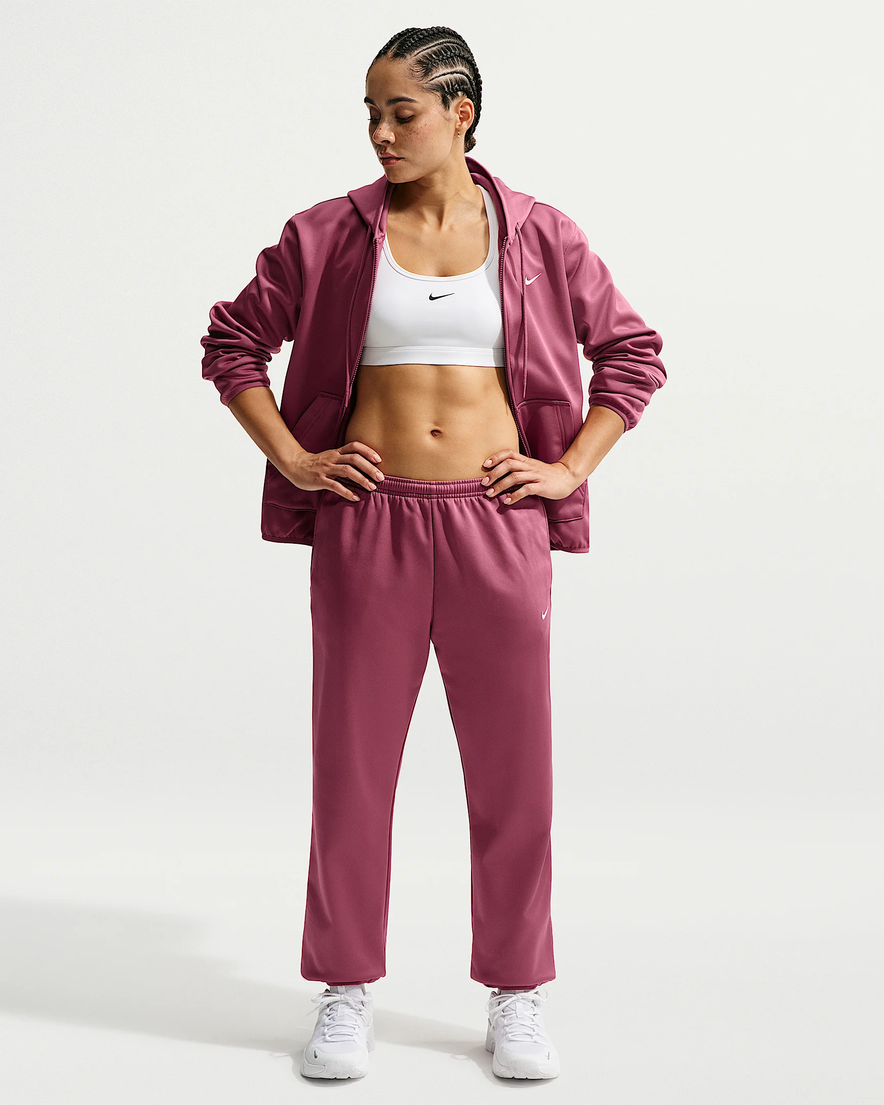Nike Studio Fleece Sport Women's Therma-FIT Mid-Rise Pants - 1