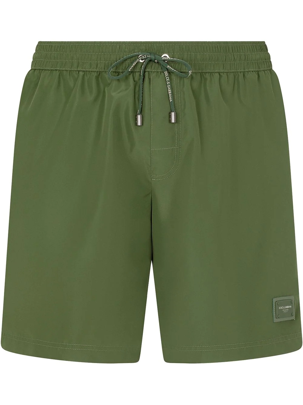 logo-plaque swim shorts - 1