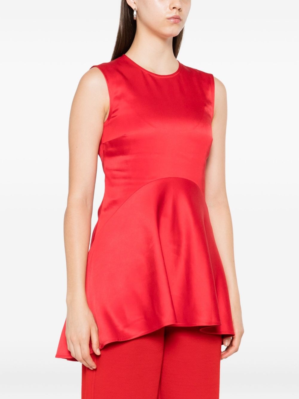 sleeveless asymmetric blouse - 3