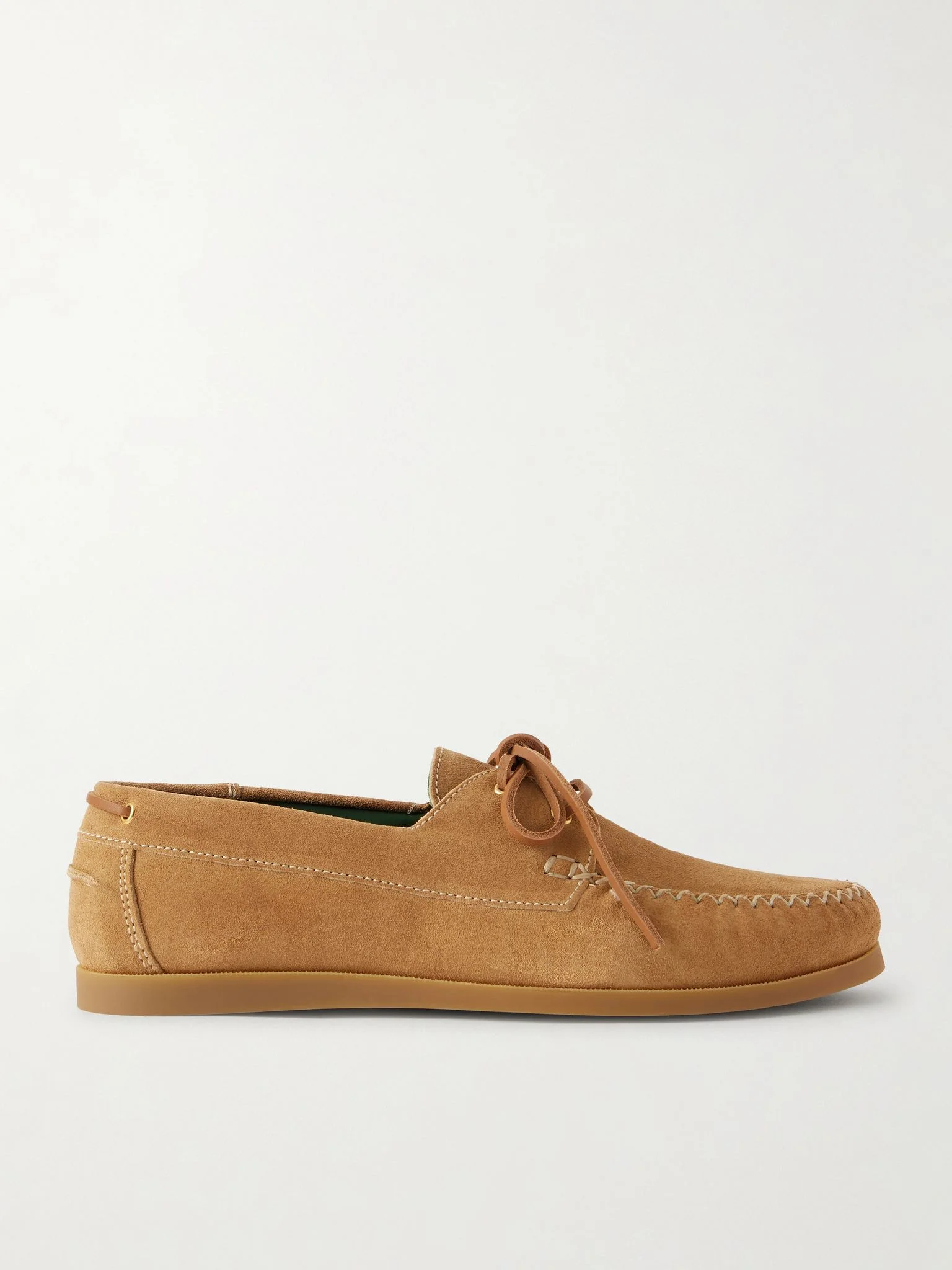 Boatman Suede Boat Shoes Beige - 1
