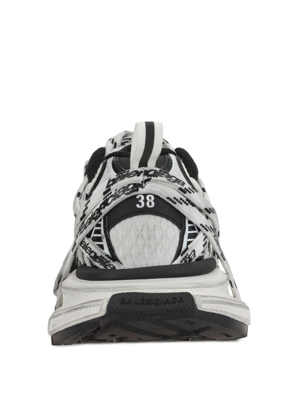 lace-up logo sneakers - 3