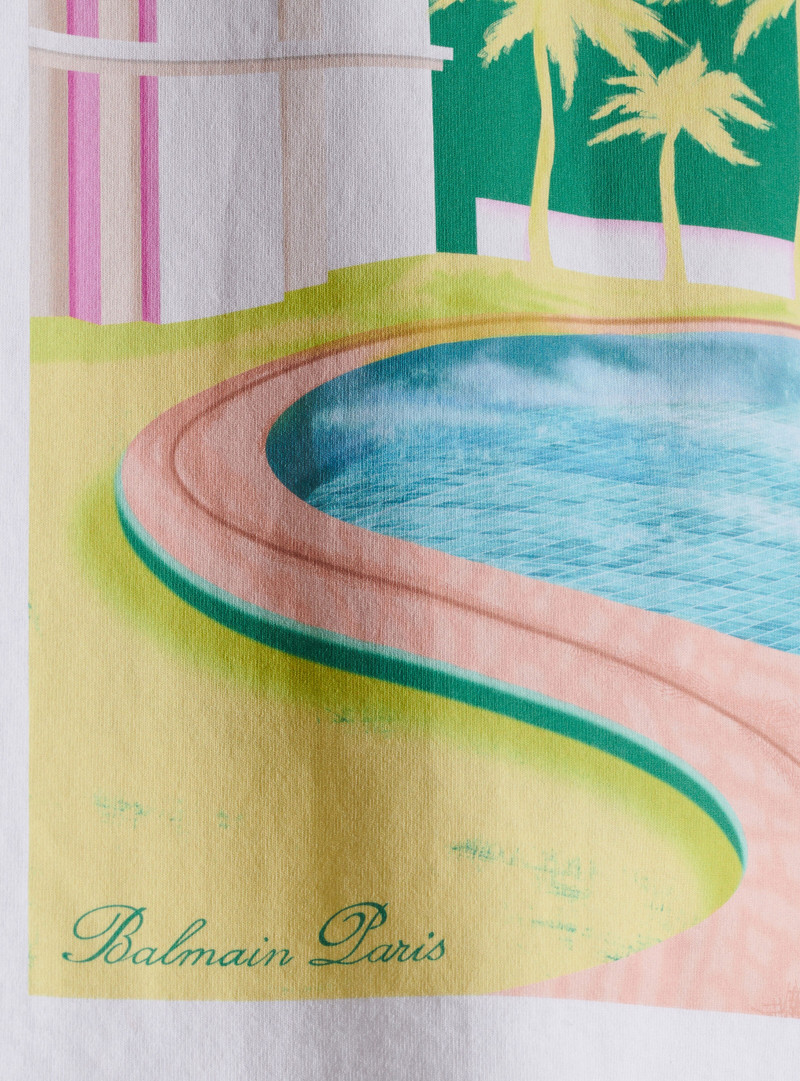 Loose Balmain Postcard printed T-shirt 8