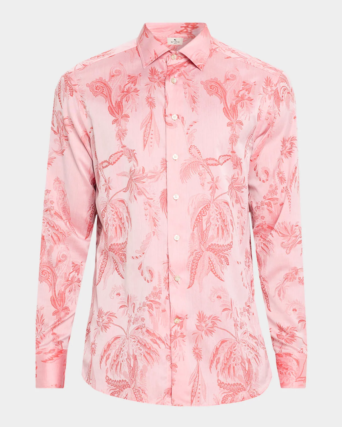 Men's Cotton Tonal Paisley Button-Down Shirt - 1