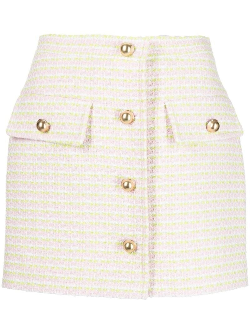button-up mini skirt - 1