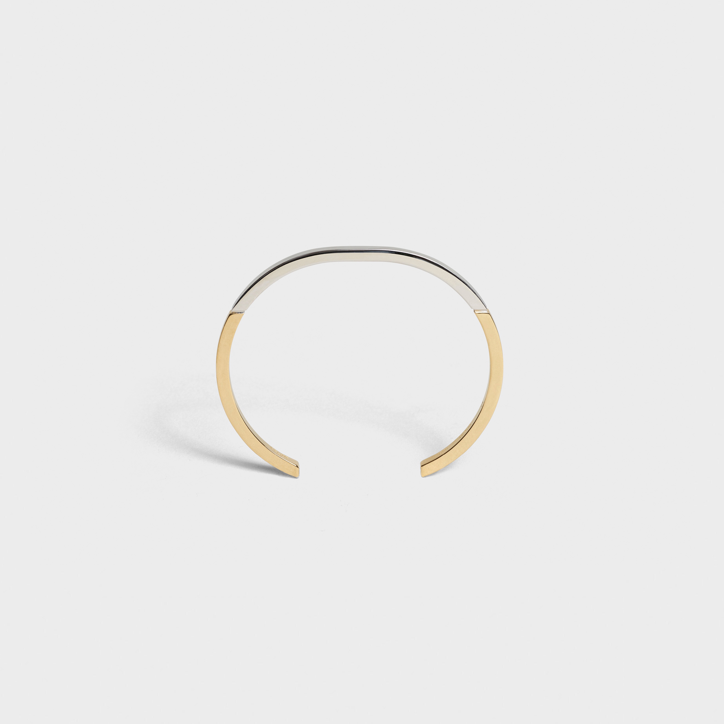 SIMPLE FORMS SILVER BRACELET IN BRASS WITH RHODIUM AND GOLD FINISH - 1