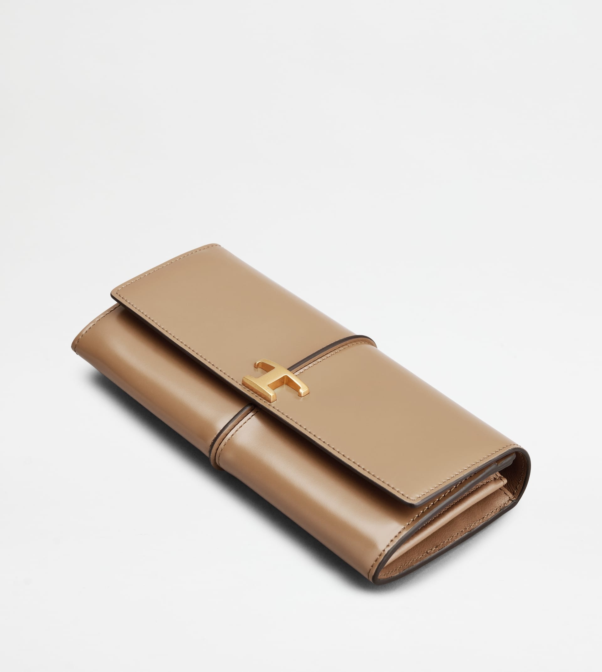 T TIMELESS WALLET IN LEATHER - BEIGE - 4