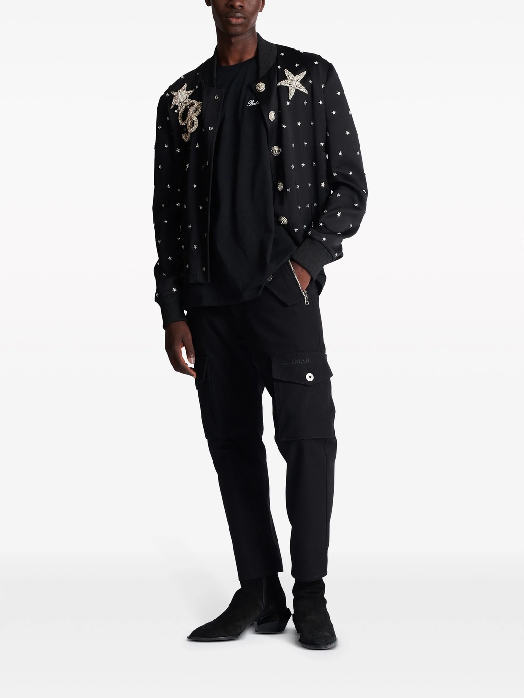 Balmain Signature Embroidery Tee - 2