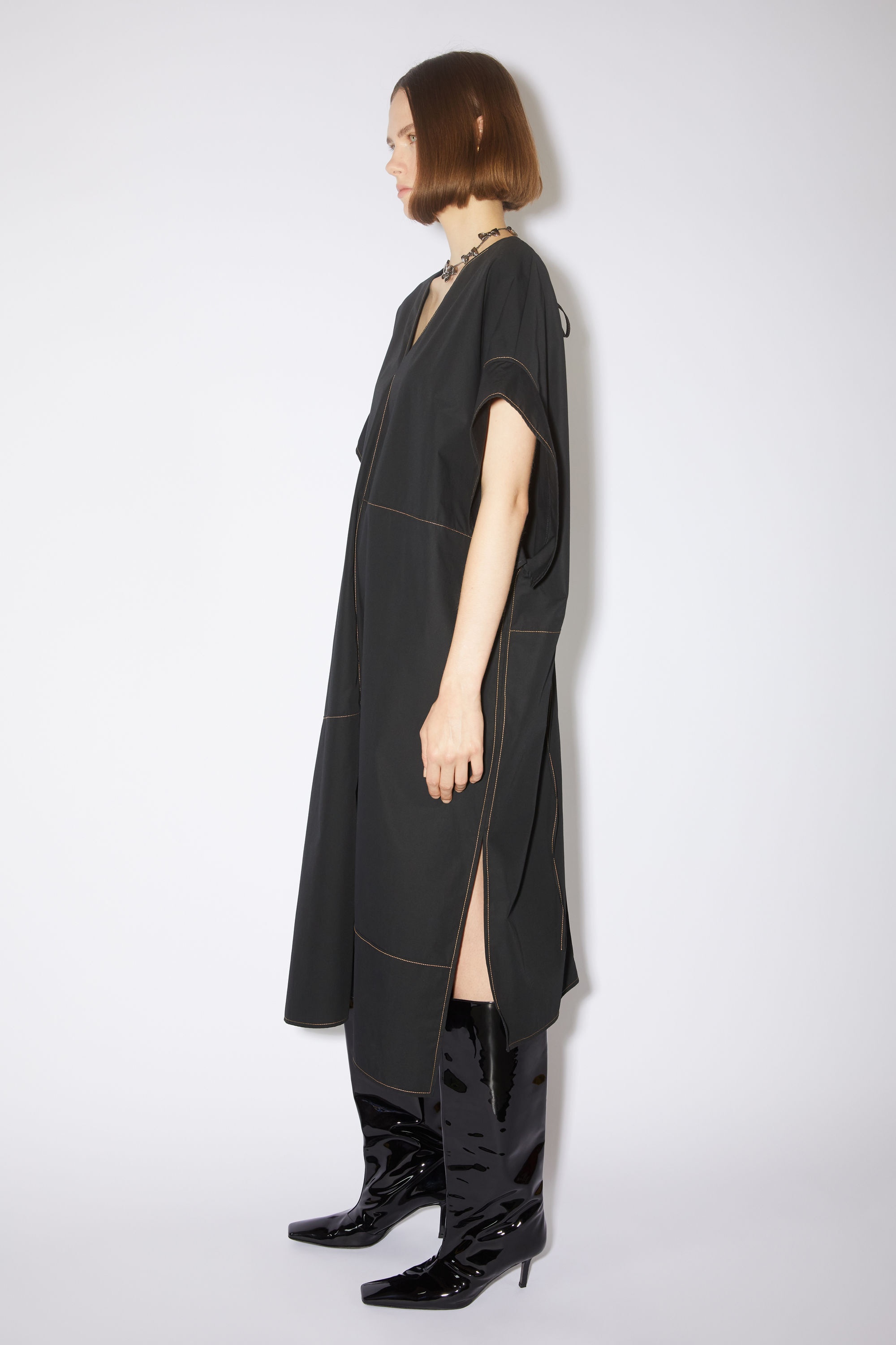 Short sleeve dress - Black - 4
