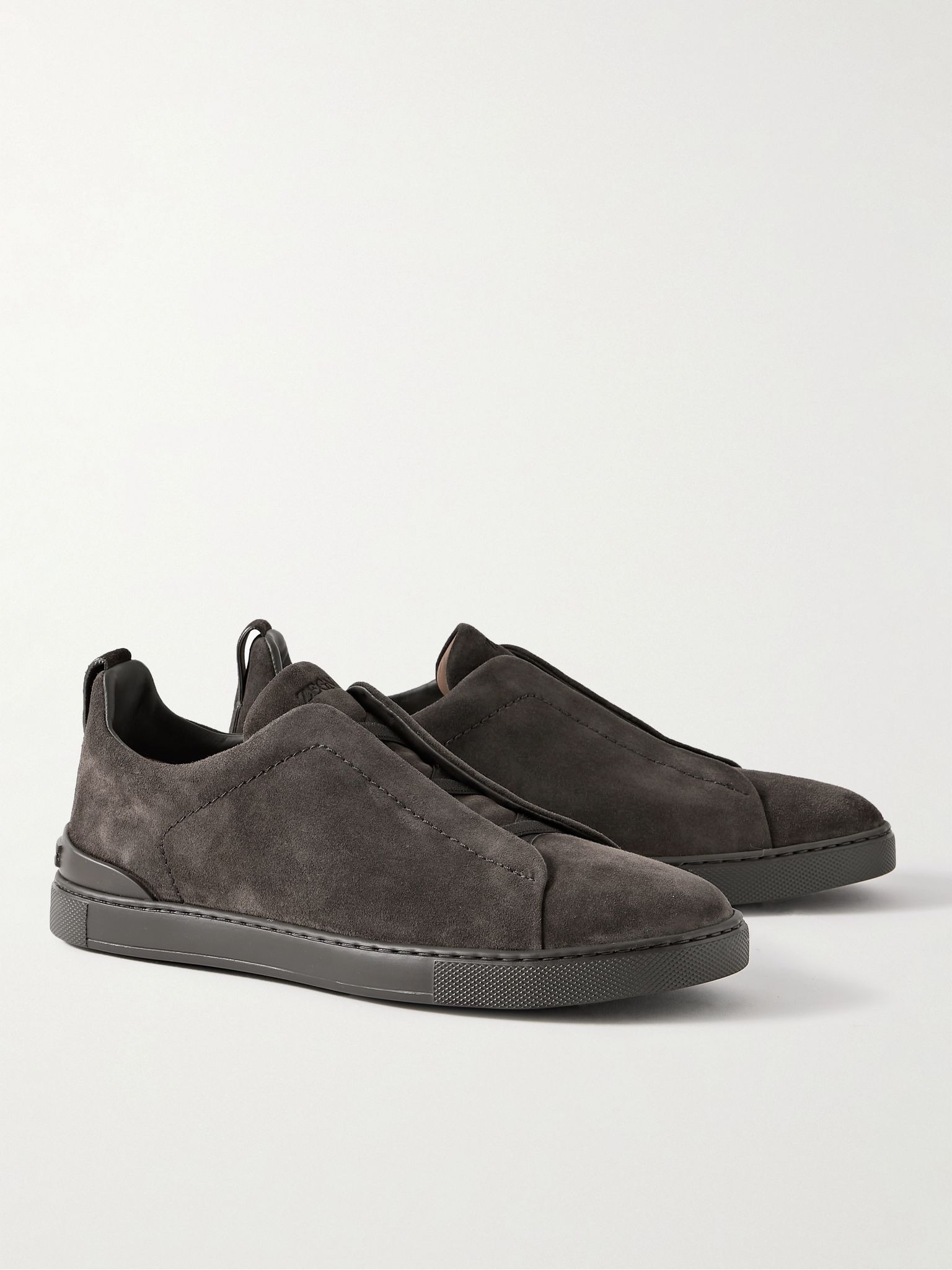 Triple Stitch™ Suede Slip-On Sneakers Dark brown - 4