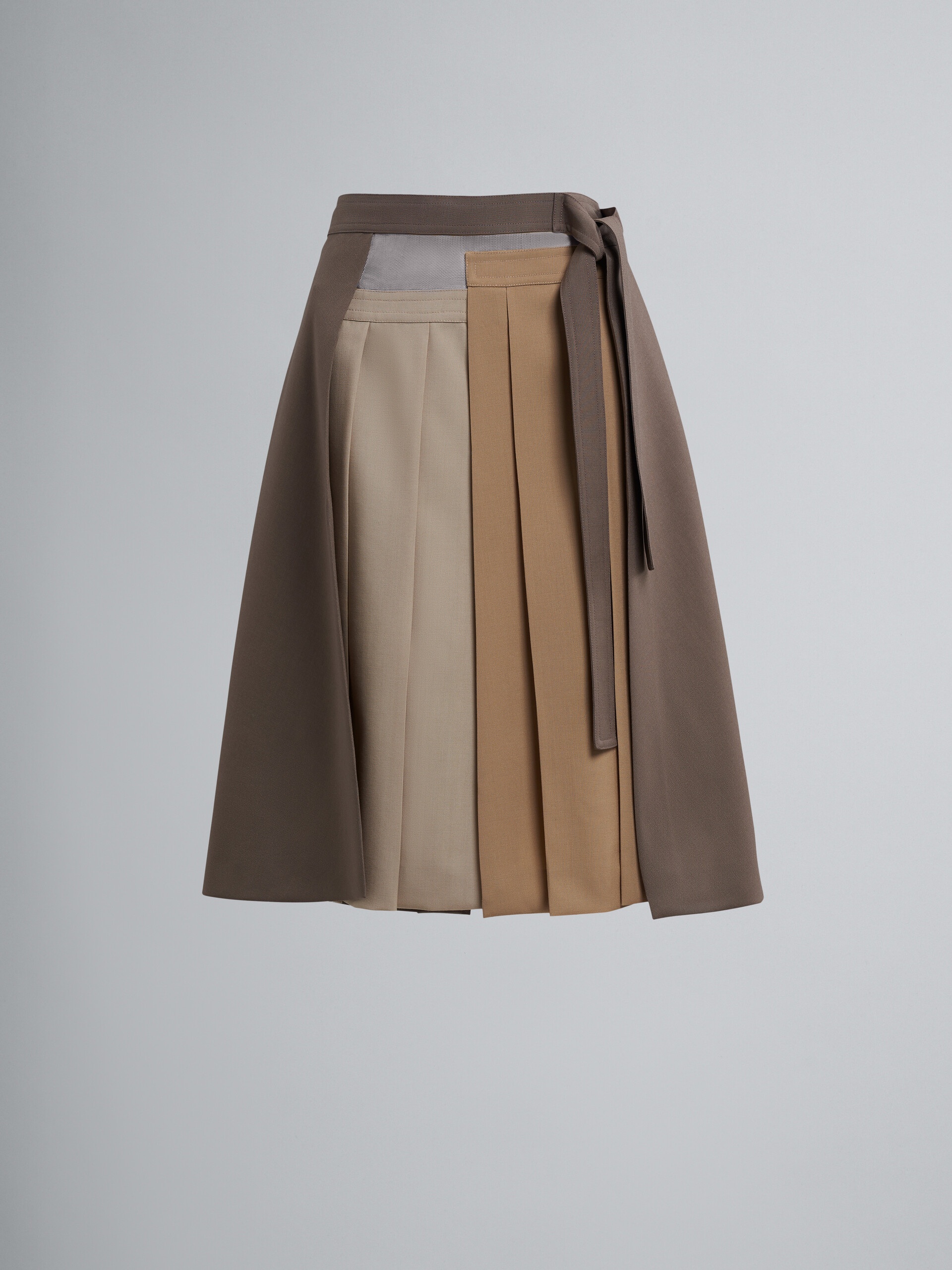COLOURBLOCK TROPICAL WOOL SKIRT - 1
