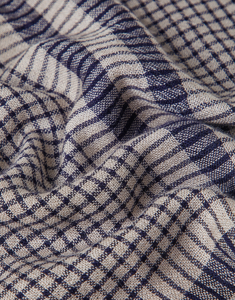 Cashmere and silk tartan scarf 3