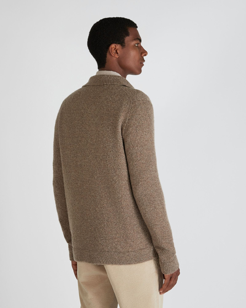 Slim fit Geelong wool bouclé overshirt 3