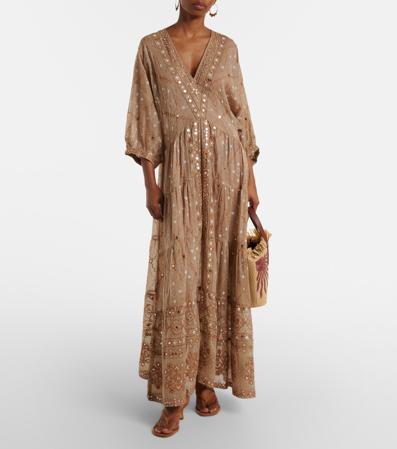 juliet dunn Embellished cotton maxi dress outlook