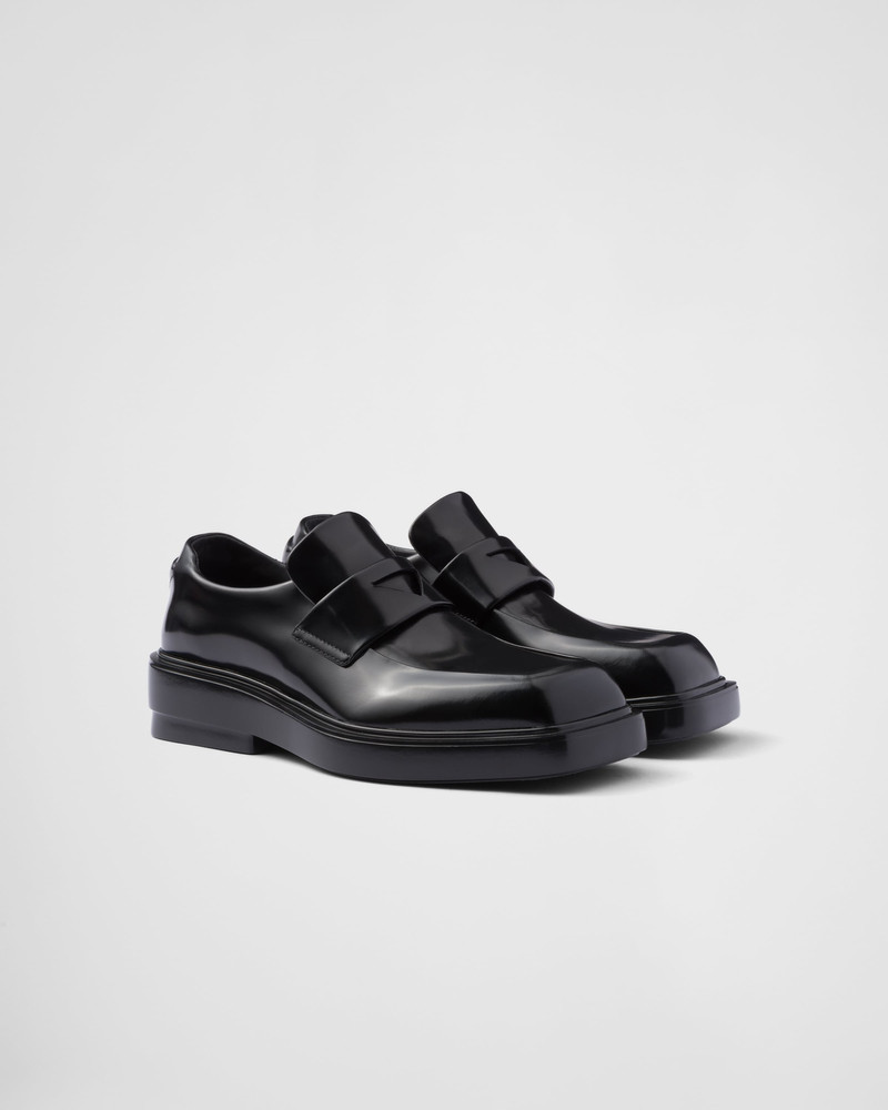 Brushed leather loafers 1
