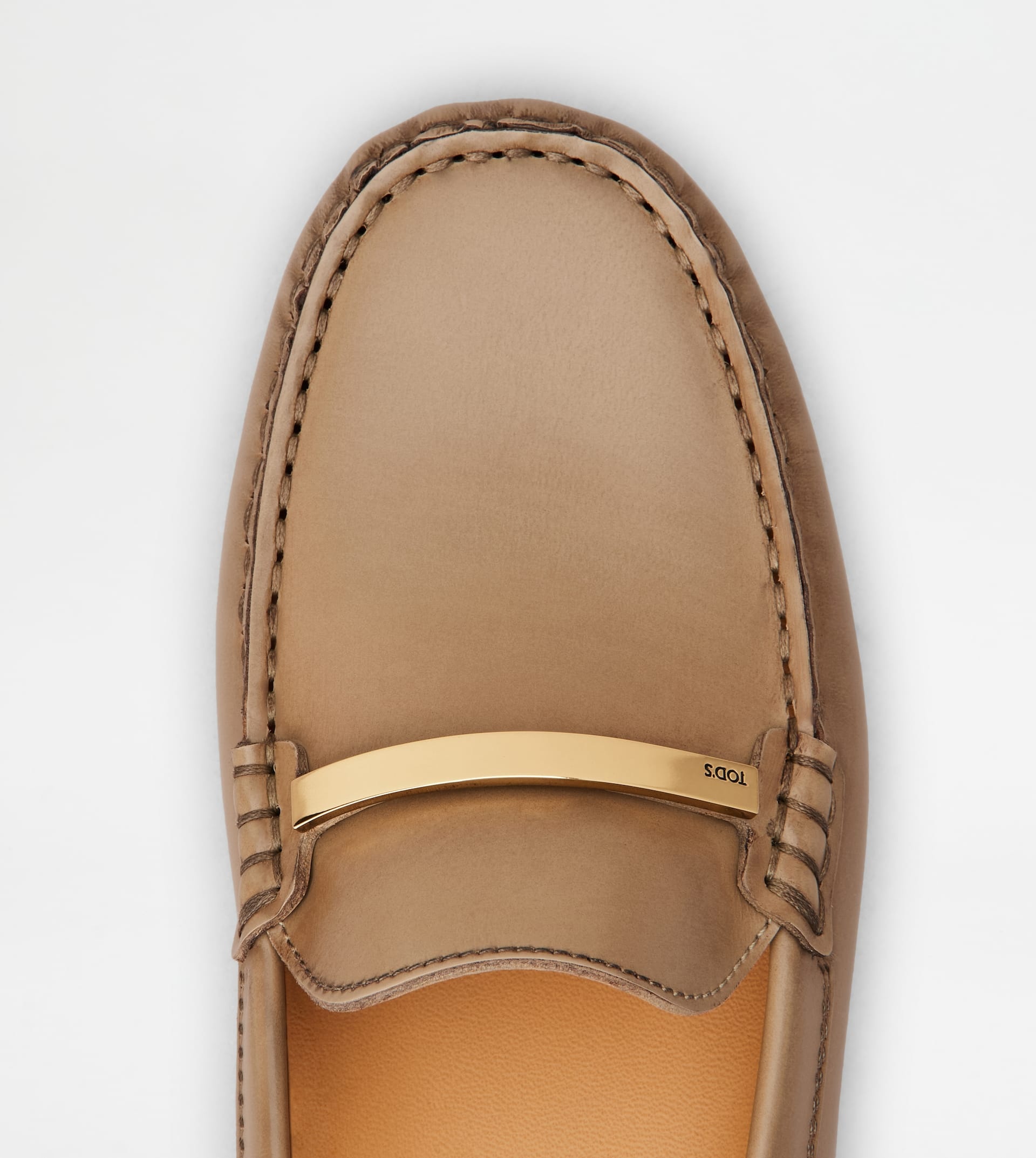 GOMMINO DRIVING SHOES IN LEATHER - BEIGE - 4