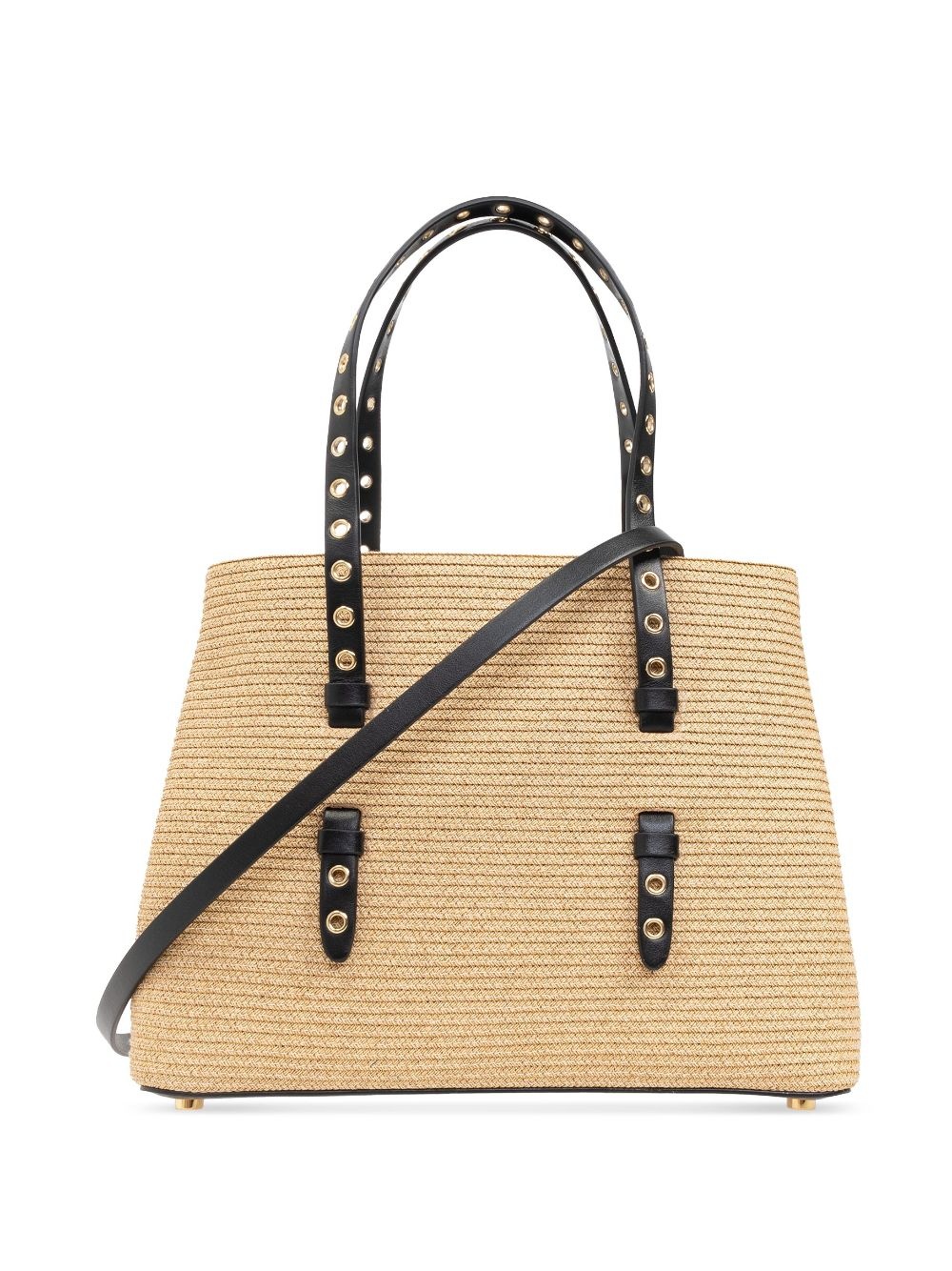 Mina 25 straw tote bag - 1