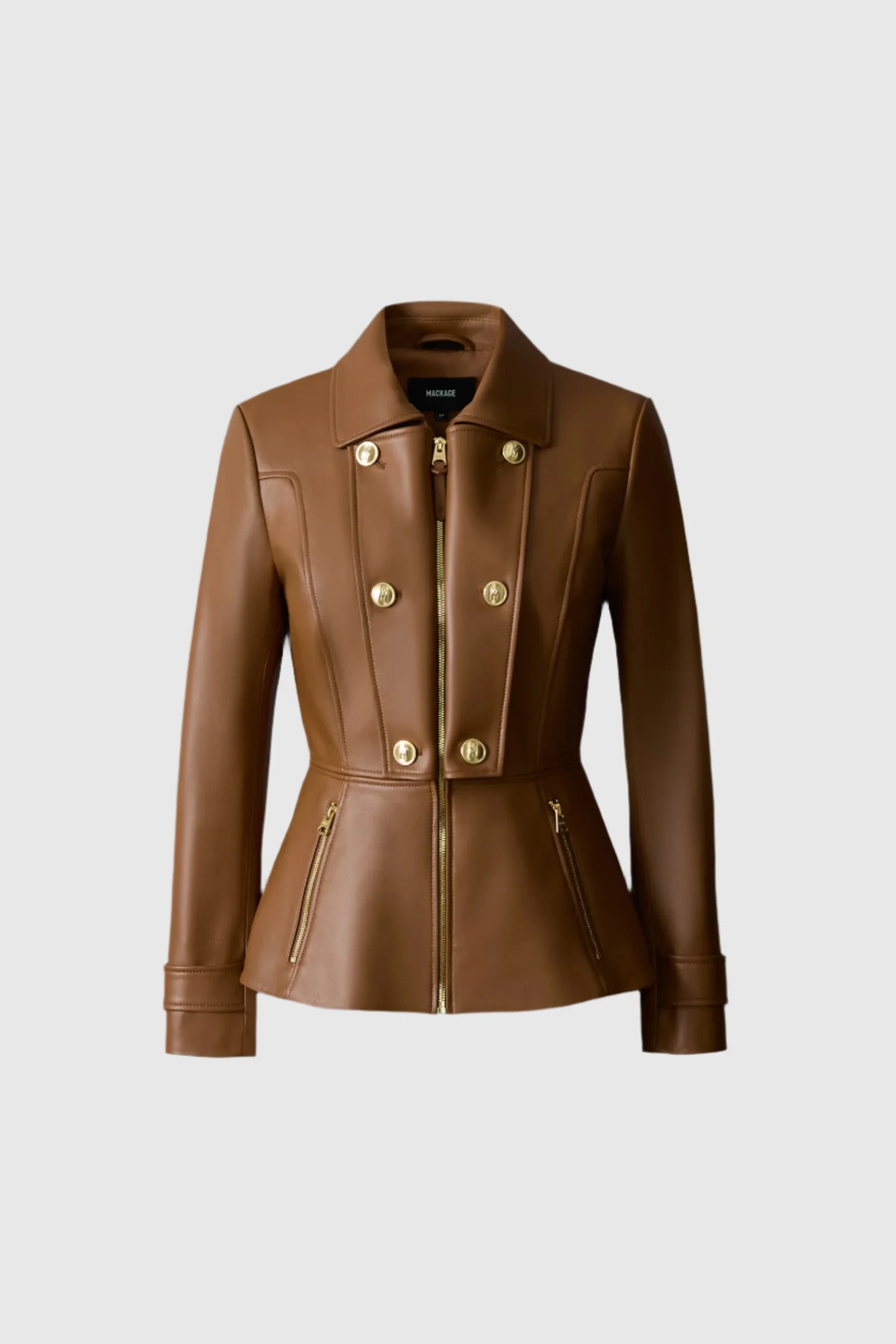 BARBARA Fitted Lamb Leather Jacket - 1