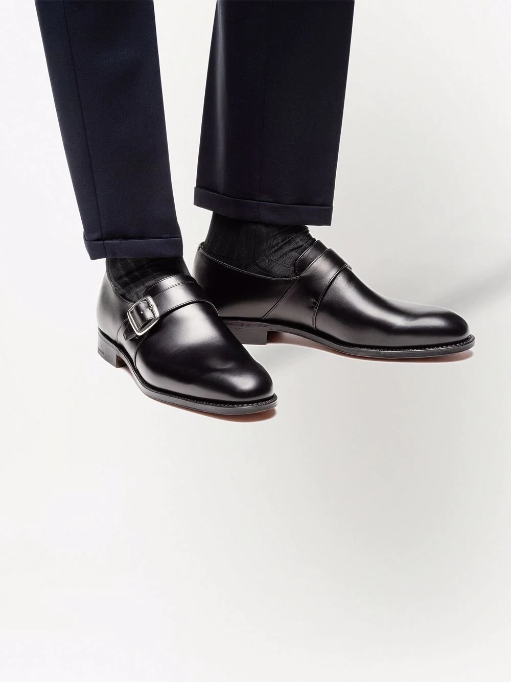 almond-toe monk shoes - 4