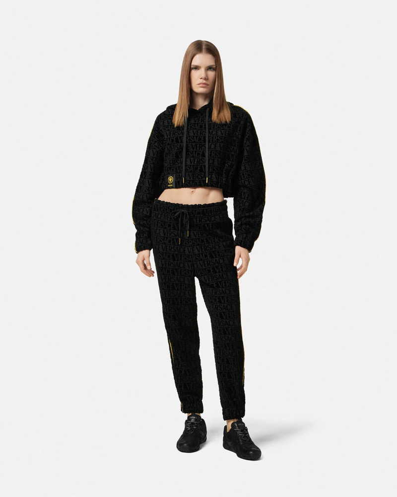 VERSACE I ♡ Baroque Crop Hoodie outlook