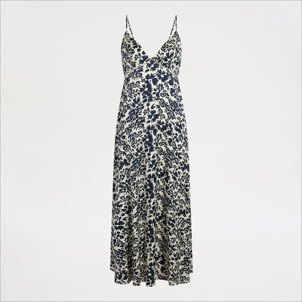 Lace Trim Slip Maxi Dress - 1