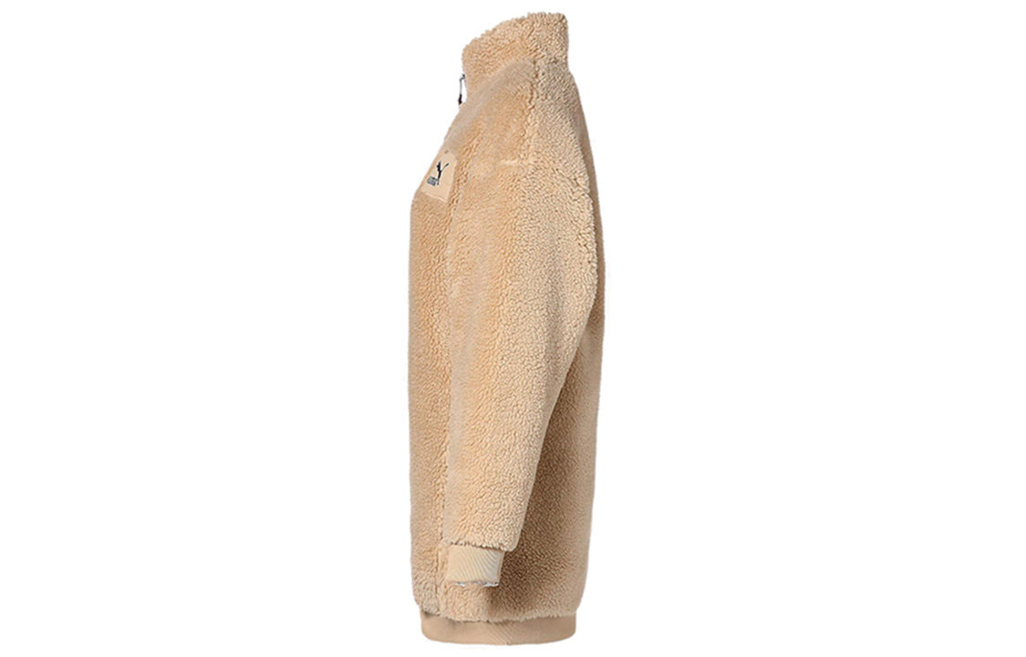 (WMNS) PUMA Interstellar Teddy Jacket 'Beige' 530293-12 - 3