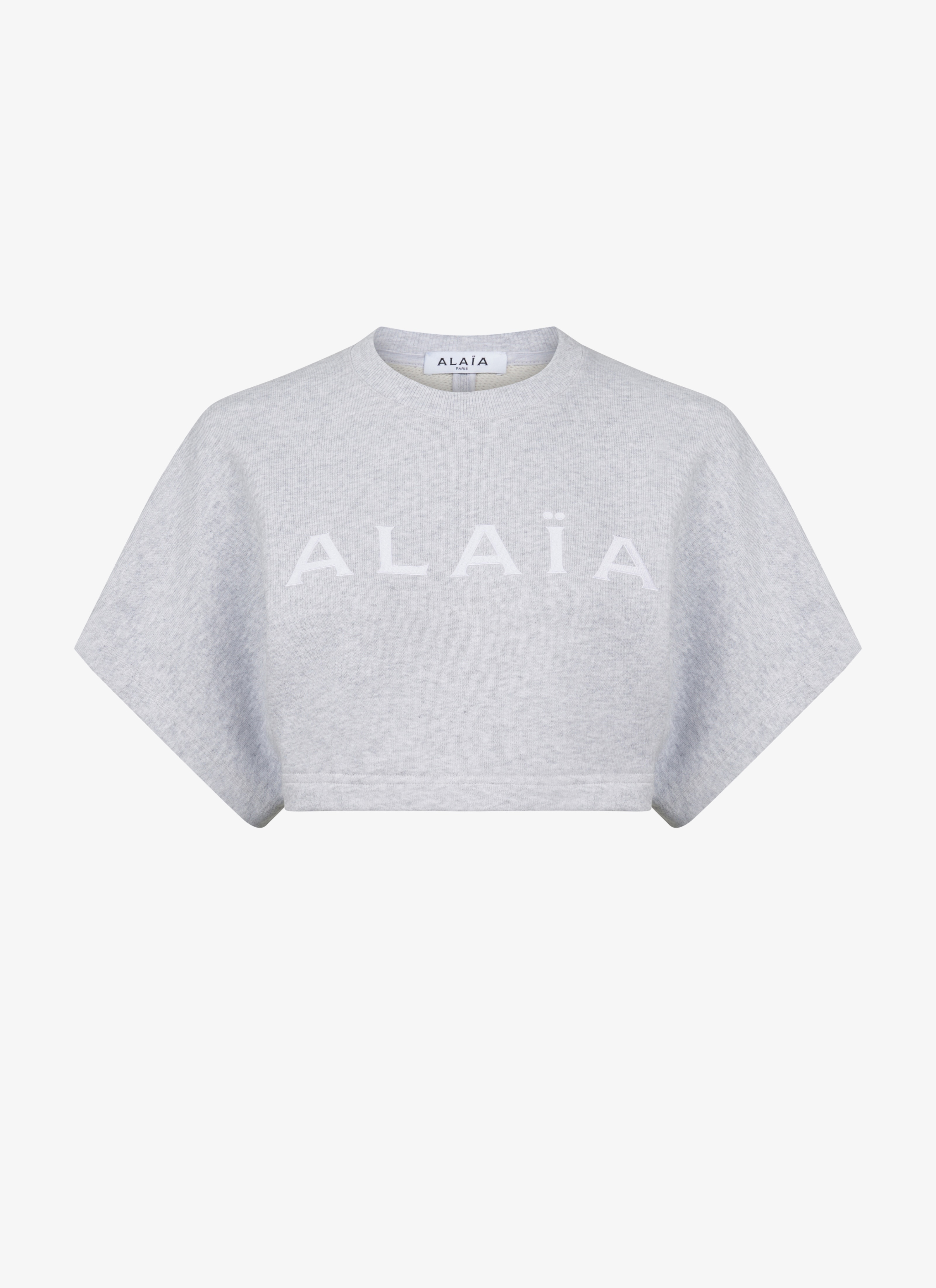 CROPPED COTTON SWEATSHIRT - 1