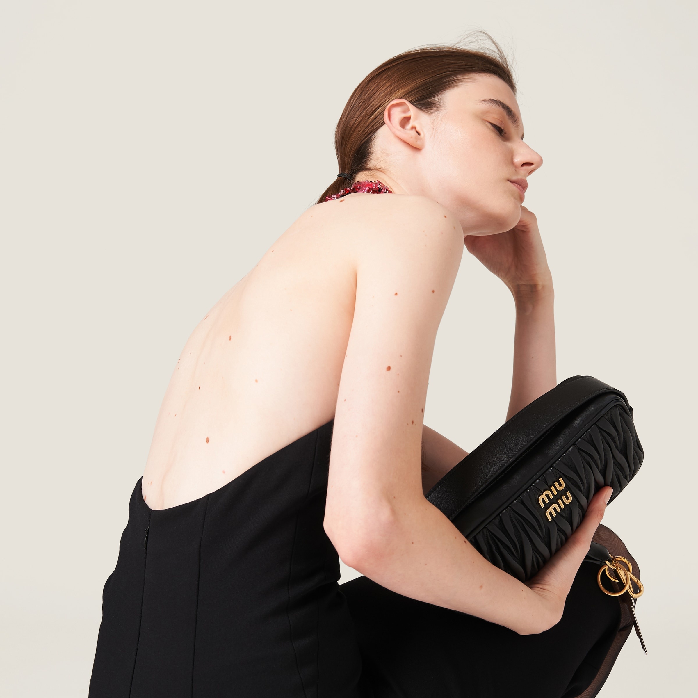 Embroidered grain de poudre dress - 5