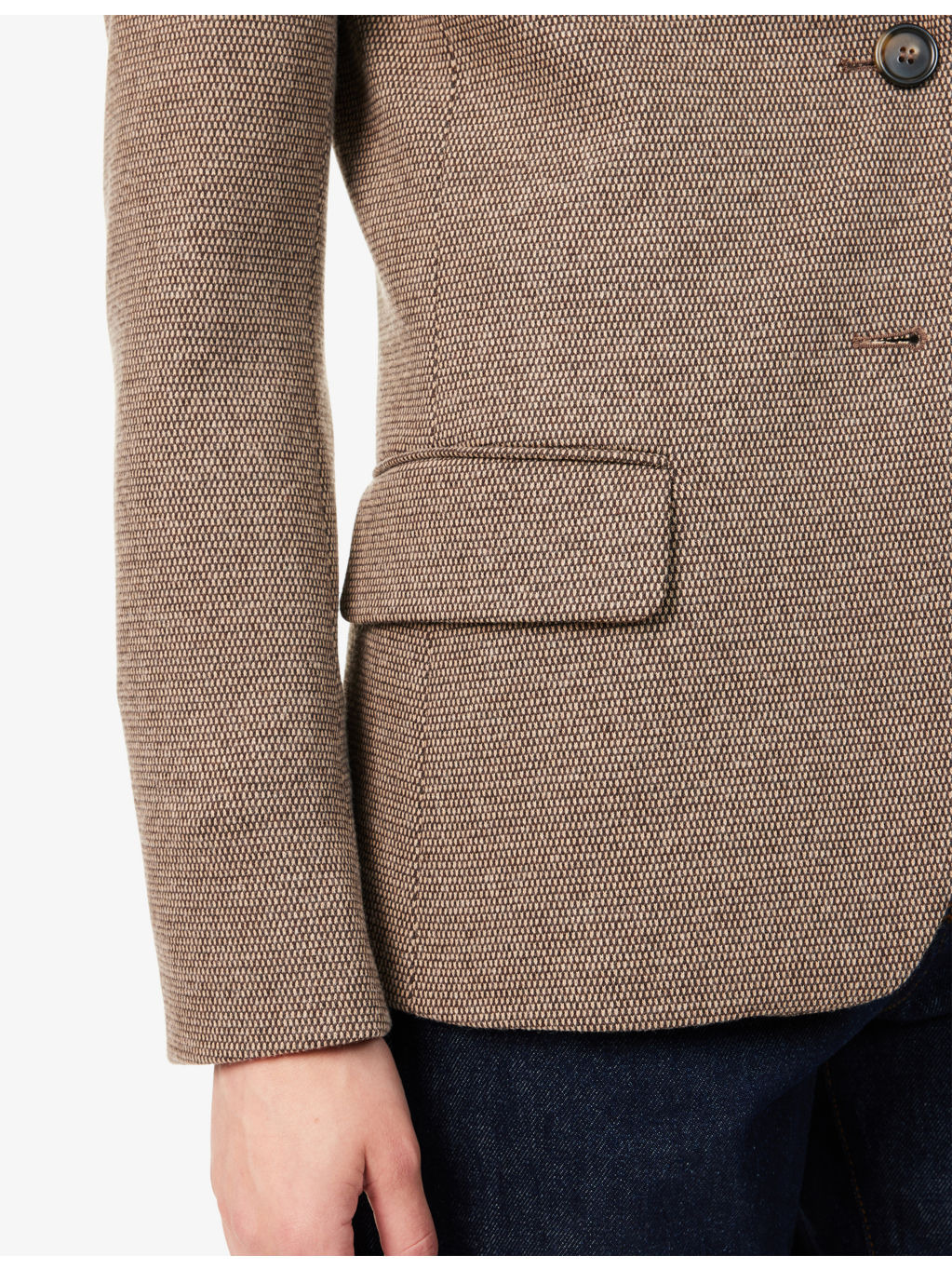 Dilly Notch-Lapels Stretch-Woven Blazer - 5