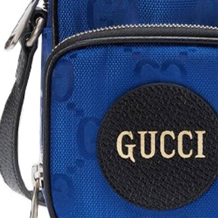 Gucci Off The Grid OTG Environmental Friendly Series Logo Leather Logo Nylon handbag Mini Blue Black - 8