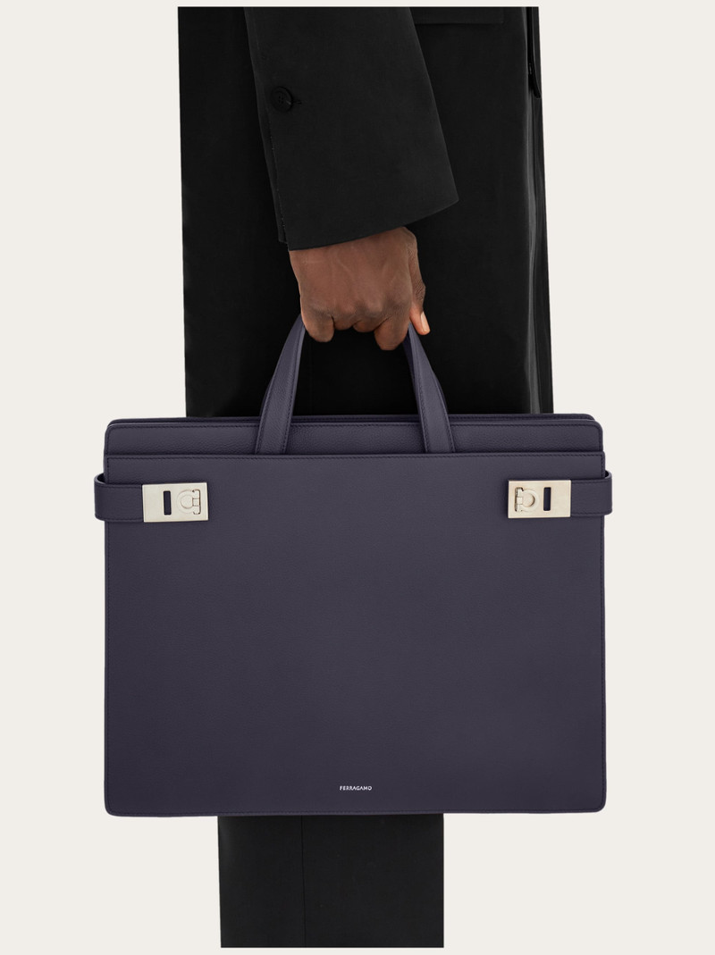 FERRAGAMO Briefcase with Gancini buckles outlook
