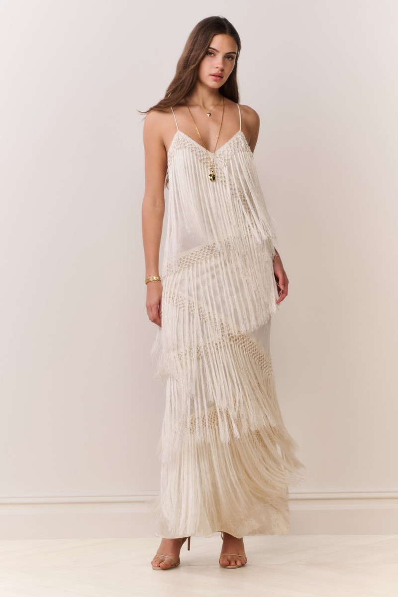 Delphi Fringe Lace Gown 3