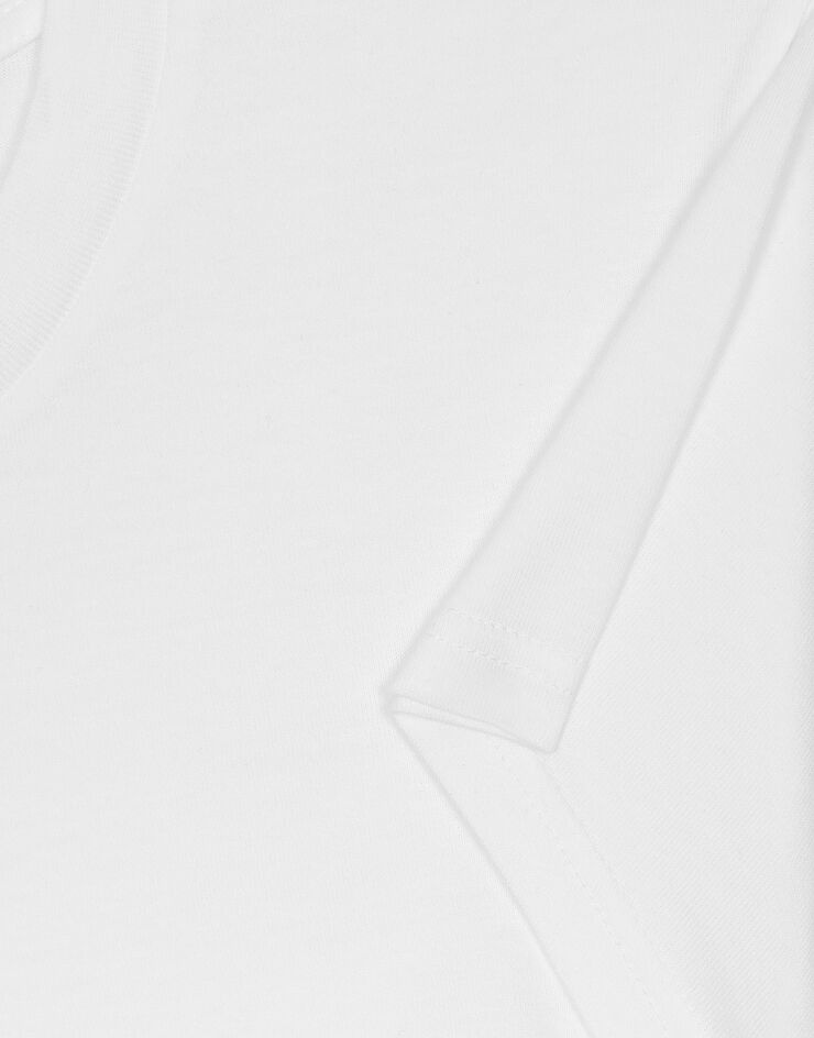 Cropped jersey T-shirt with DG logo - 5